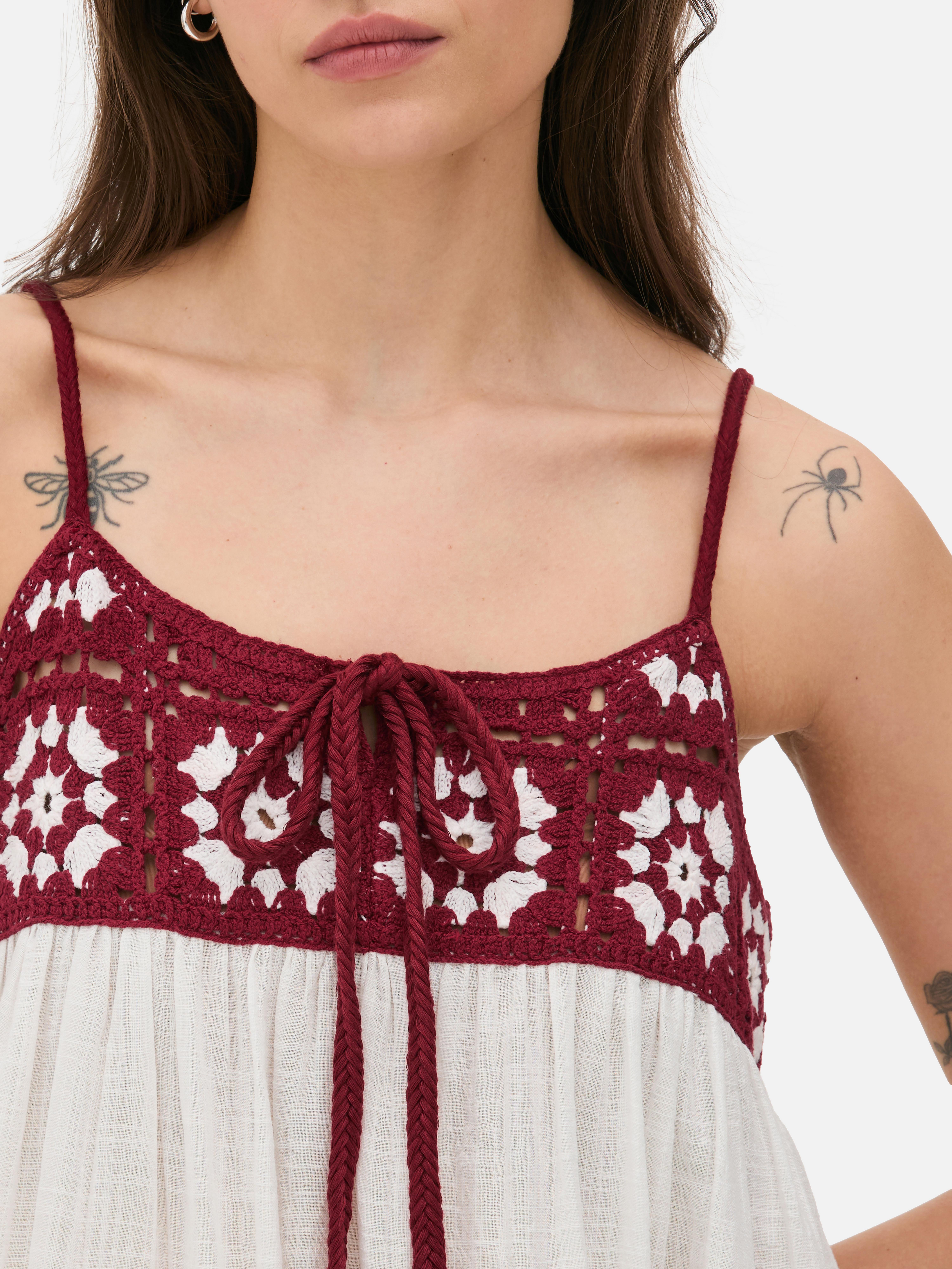 Crochet Tiered Maxi Dress