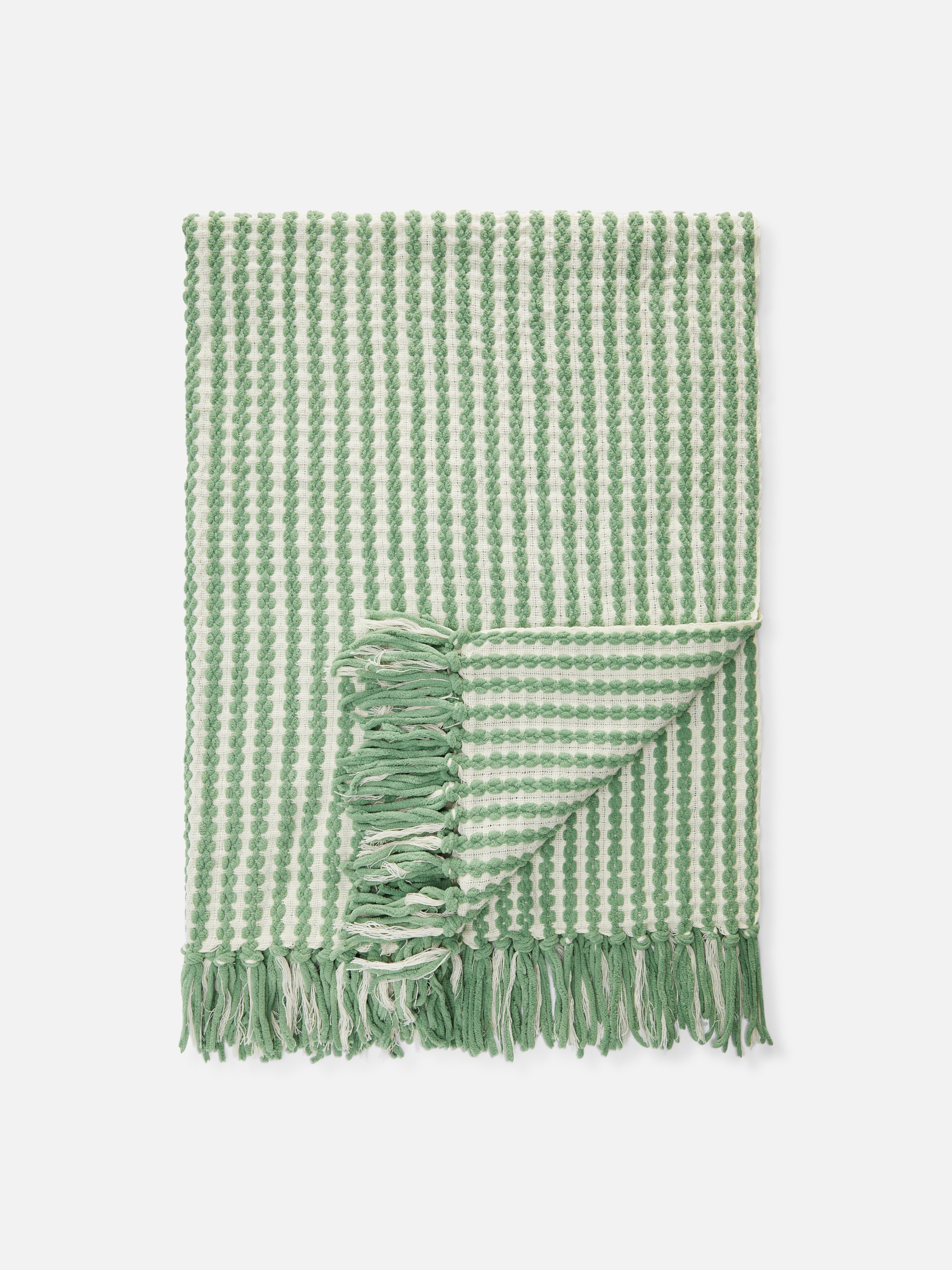 Couverture à franges en chenille