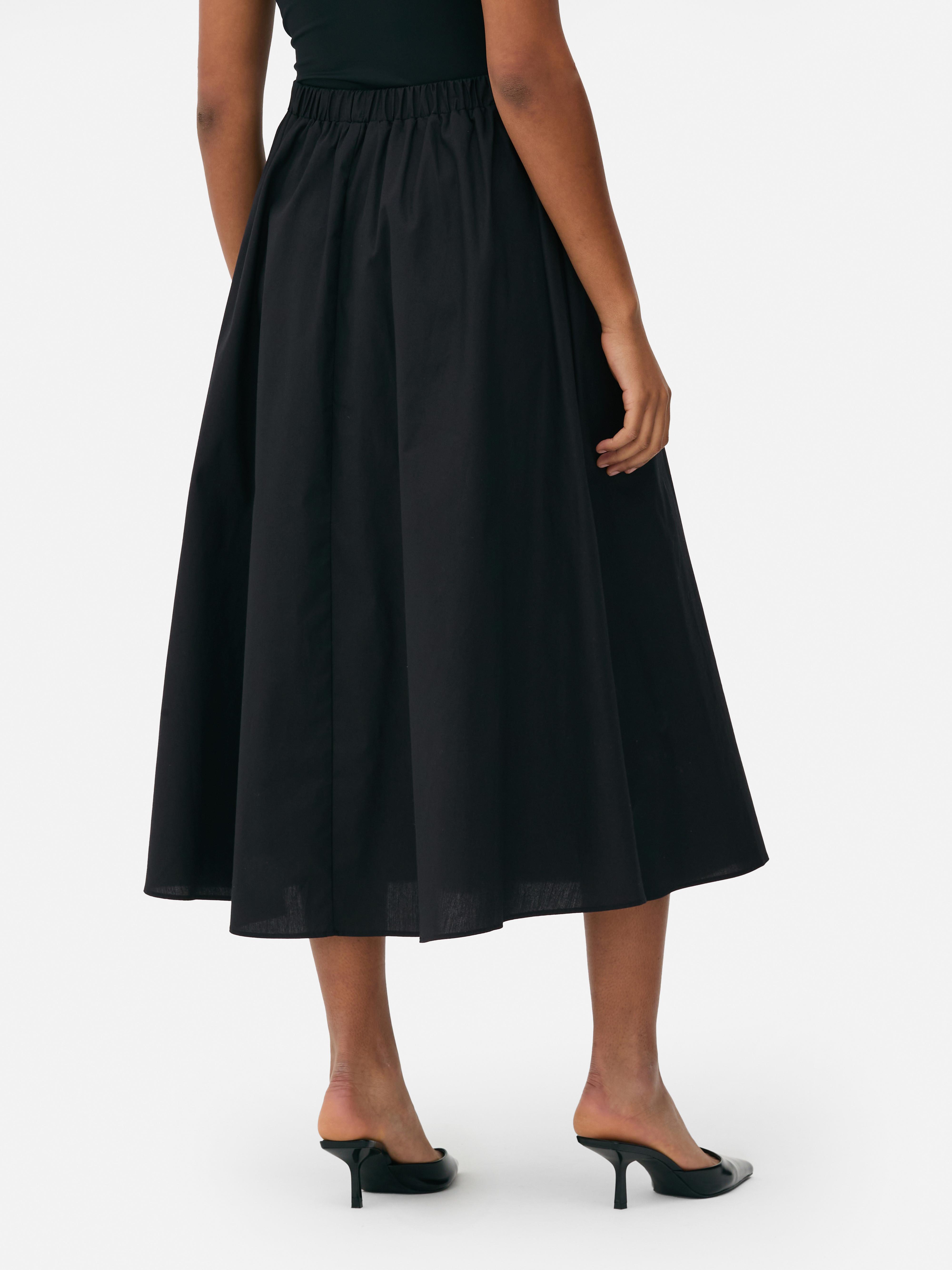 Women s Black Parachute Midi Skirt Penneys