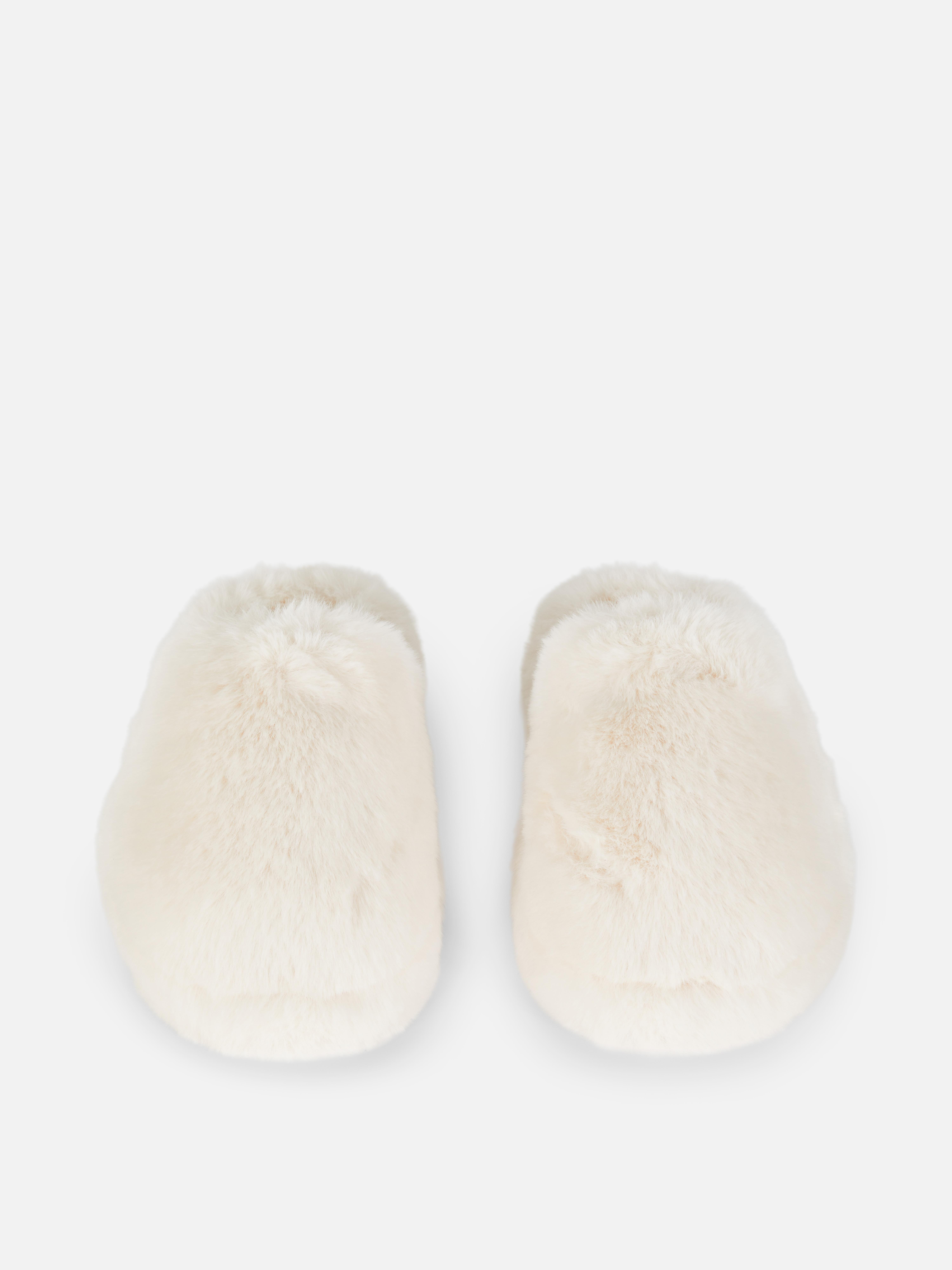Pantuflas de pelo suave con estampado de leopardo