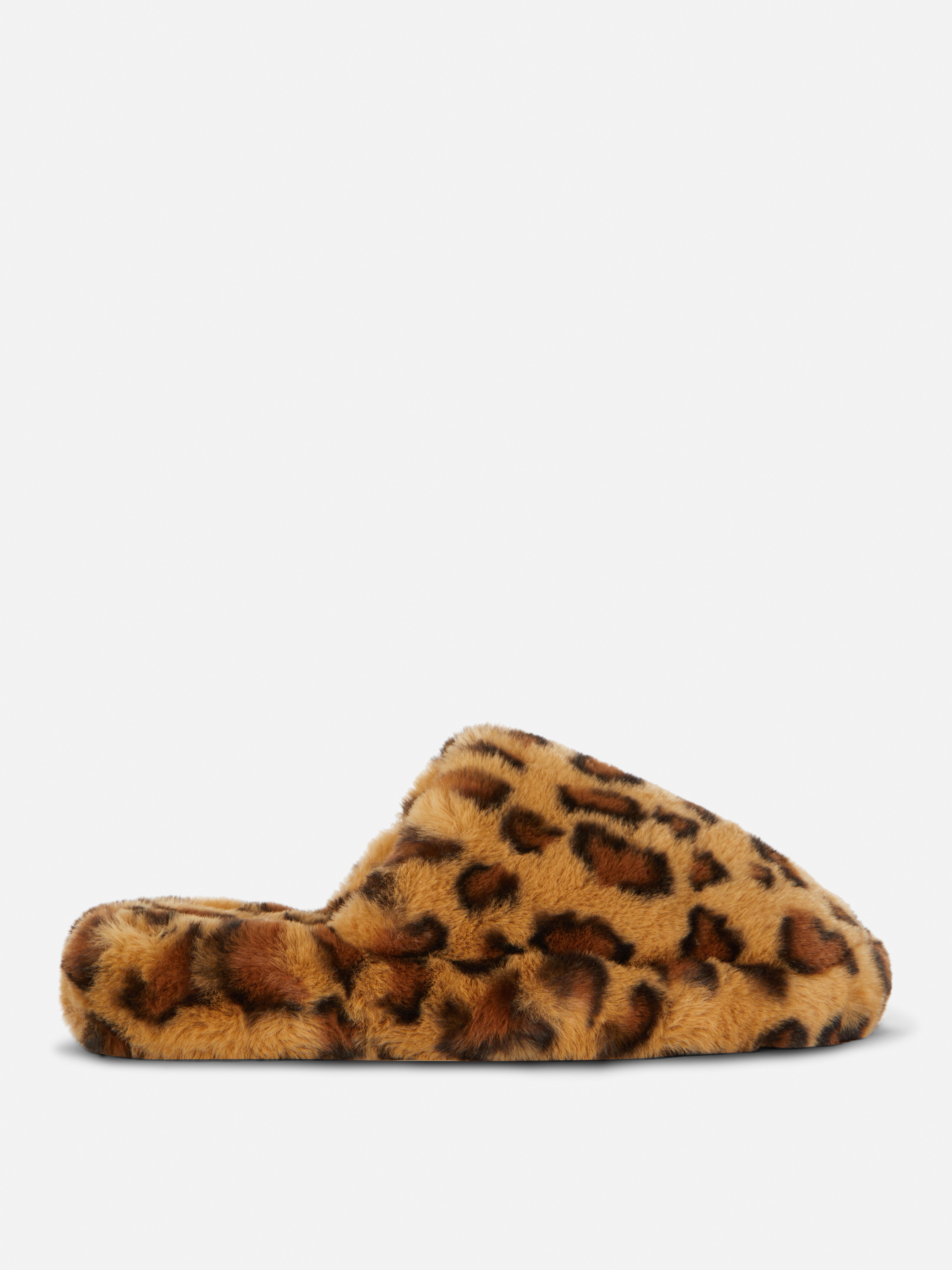 Huňaté pantofle s leopardím vzorem