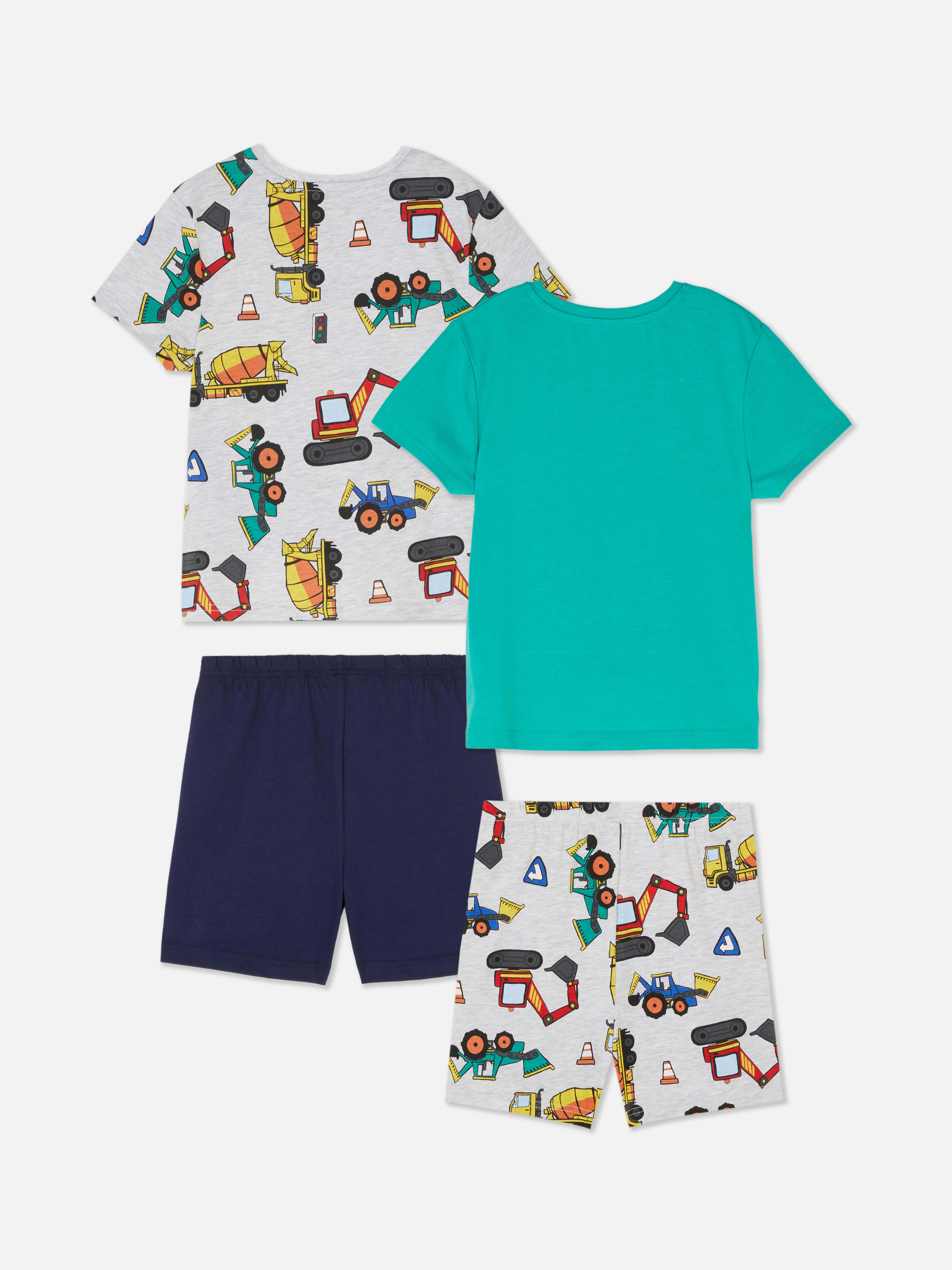 Pack 2 pijamas escavadoras e camiões