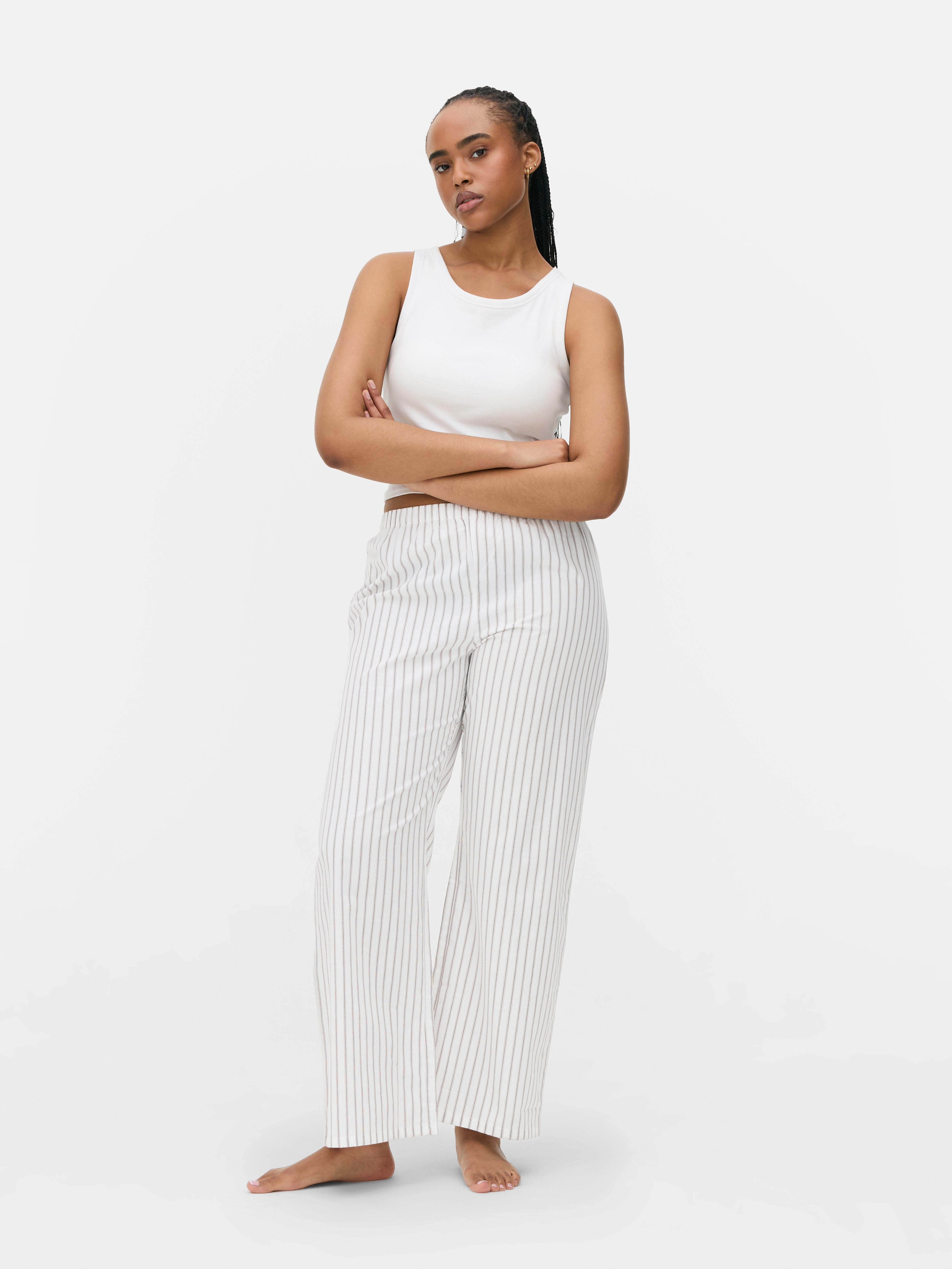 Geweven pyjamabroek Bruin