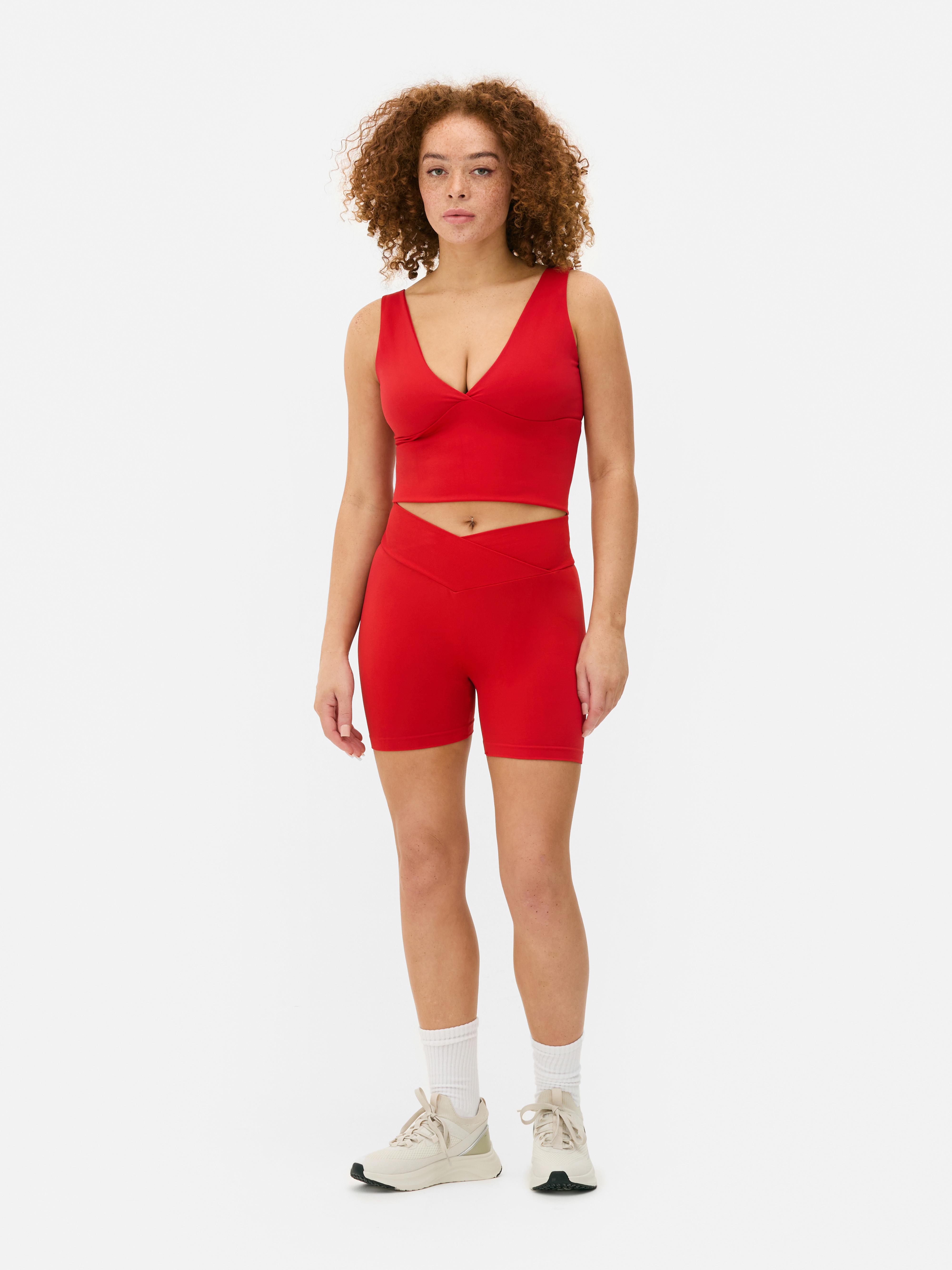 Supersoft Seamless Yoga Shorts Red