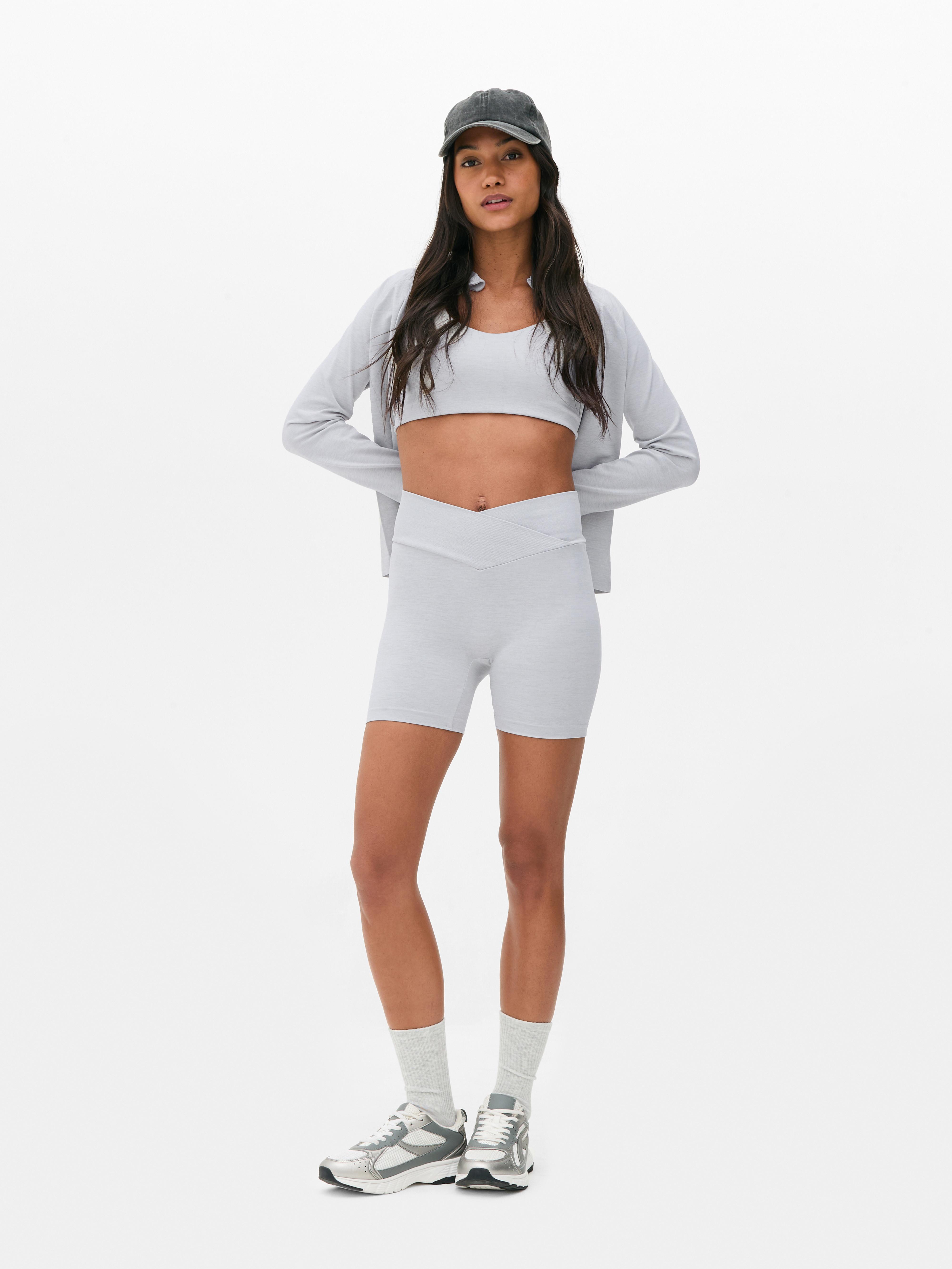 Supersoft Seamless Yoga Shorts Grey Marl