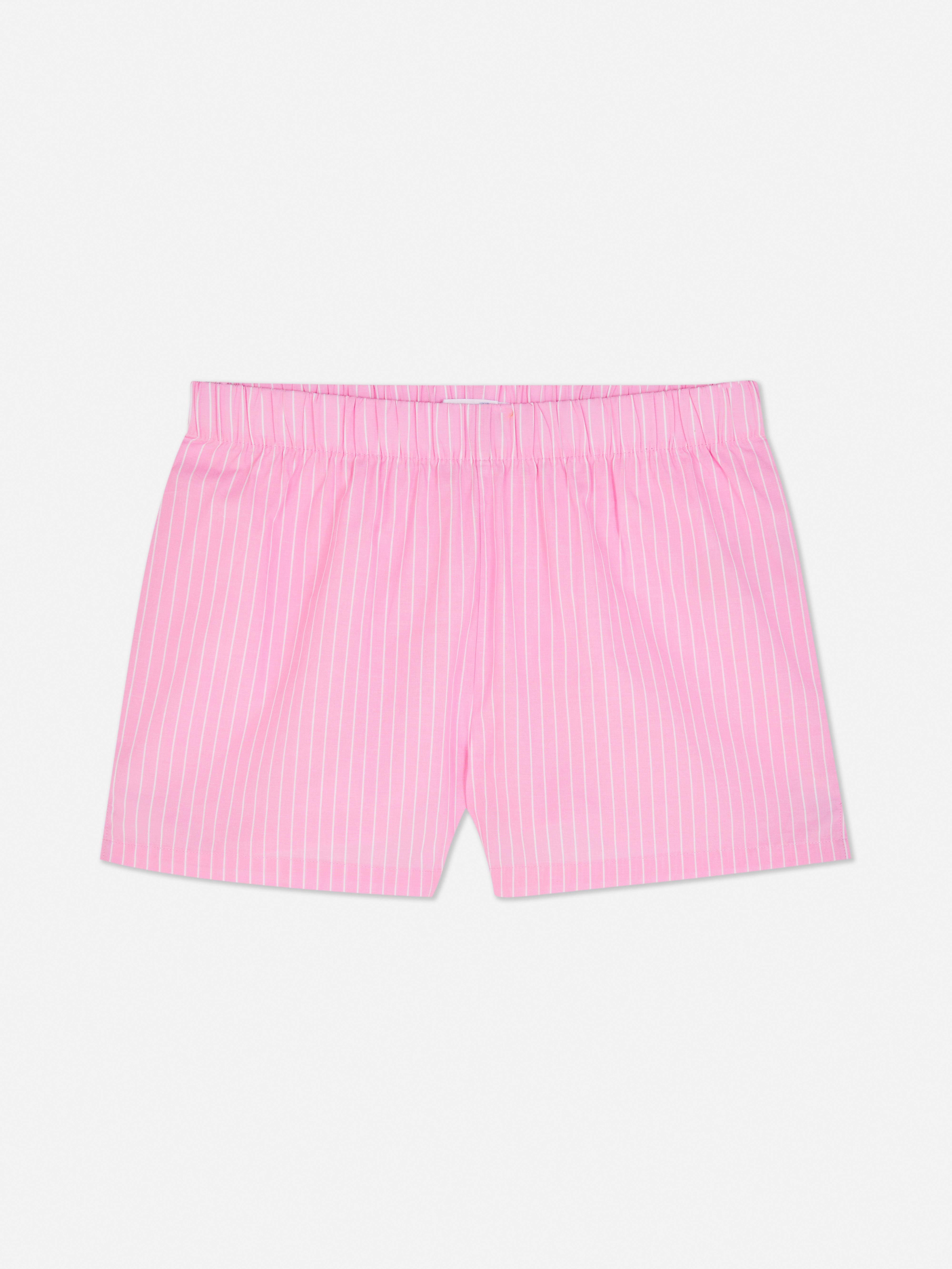 Pyjamashort met patroon Donkerroze