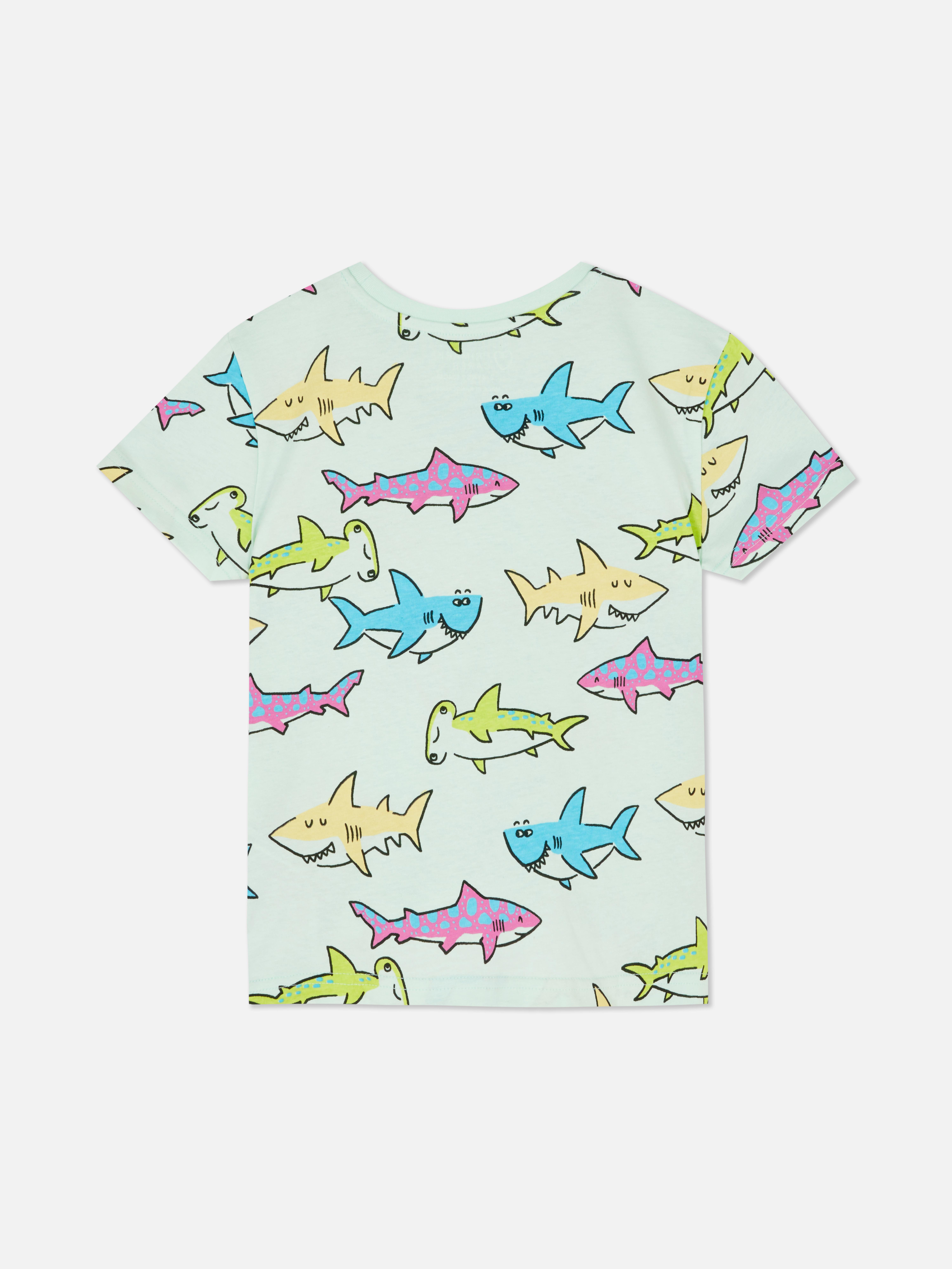 T-shirt coloré à manches courtes requin