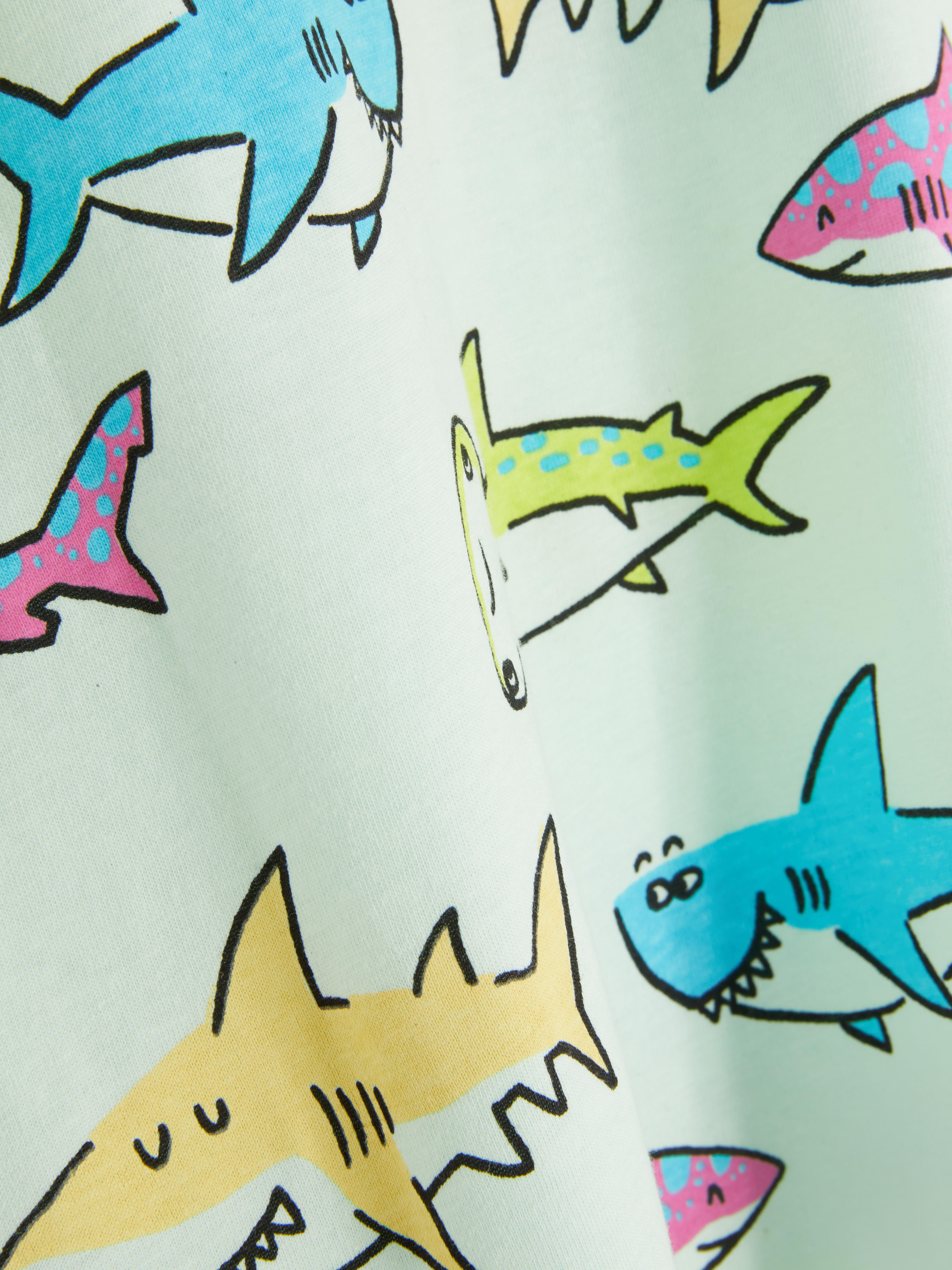 T-shirt coloré à manches courtes requin