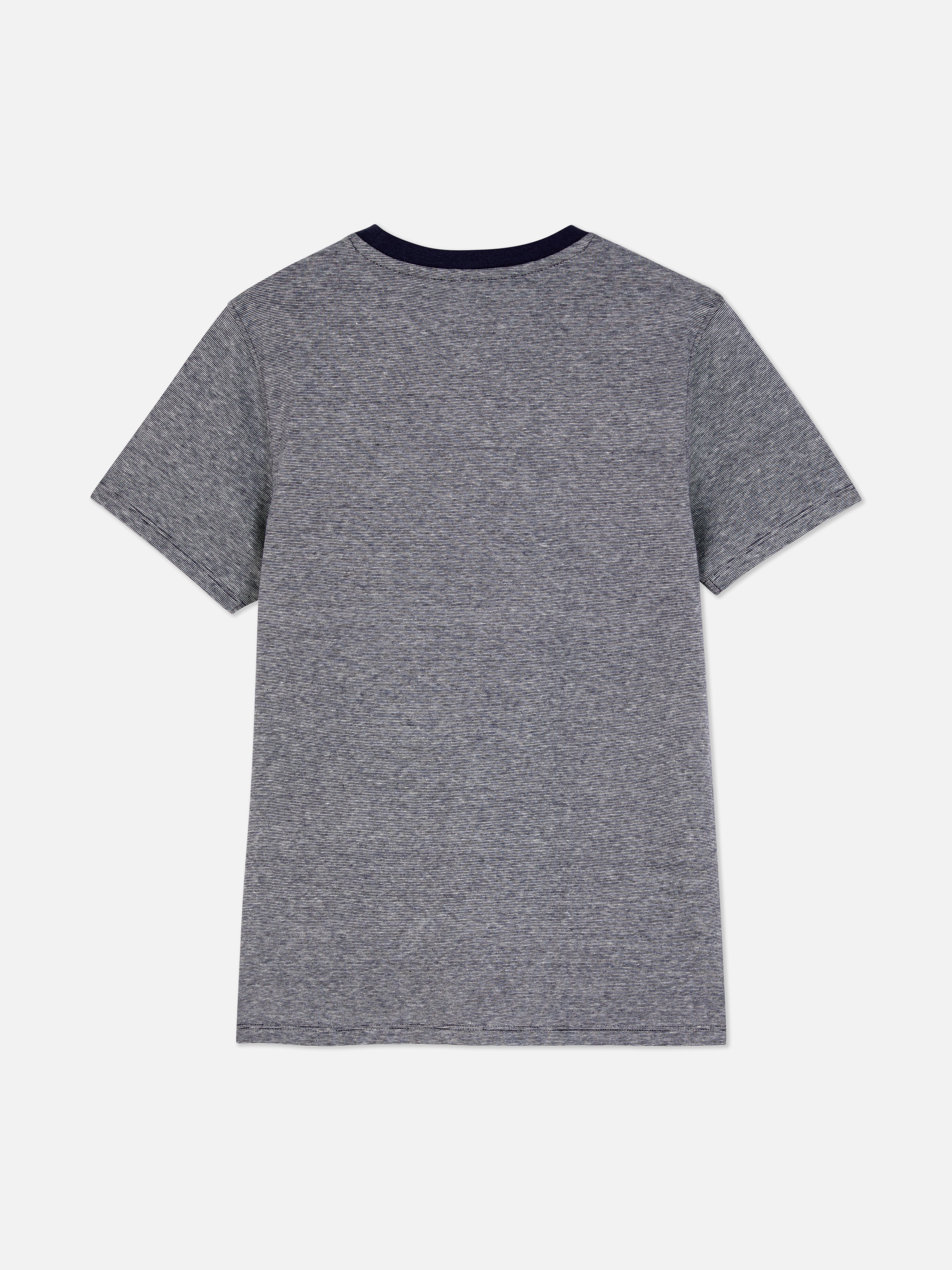 Kurzärmeliges T-Shirt mit Nadelstreifen
