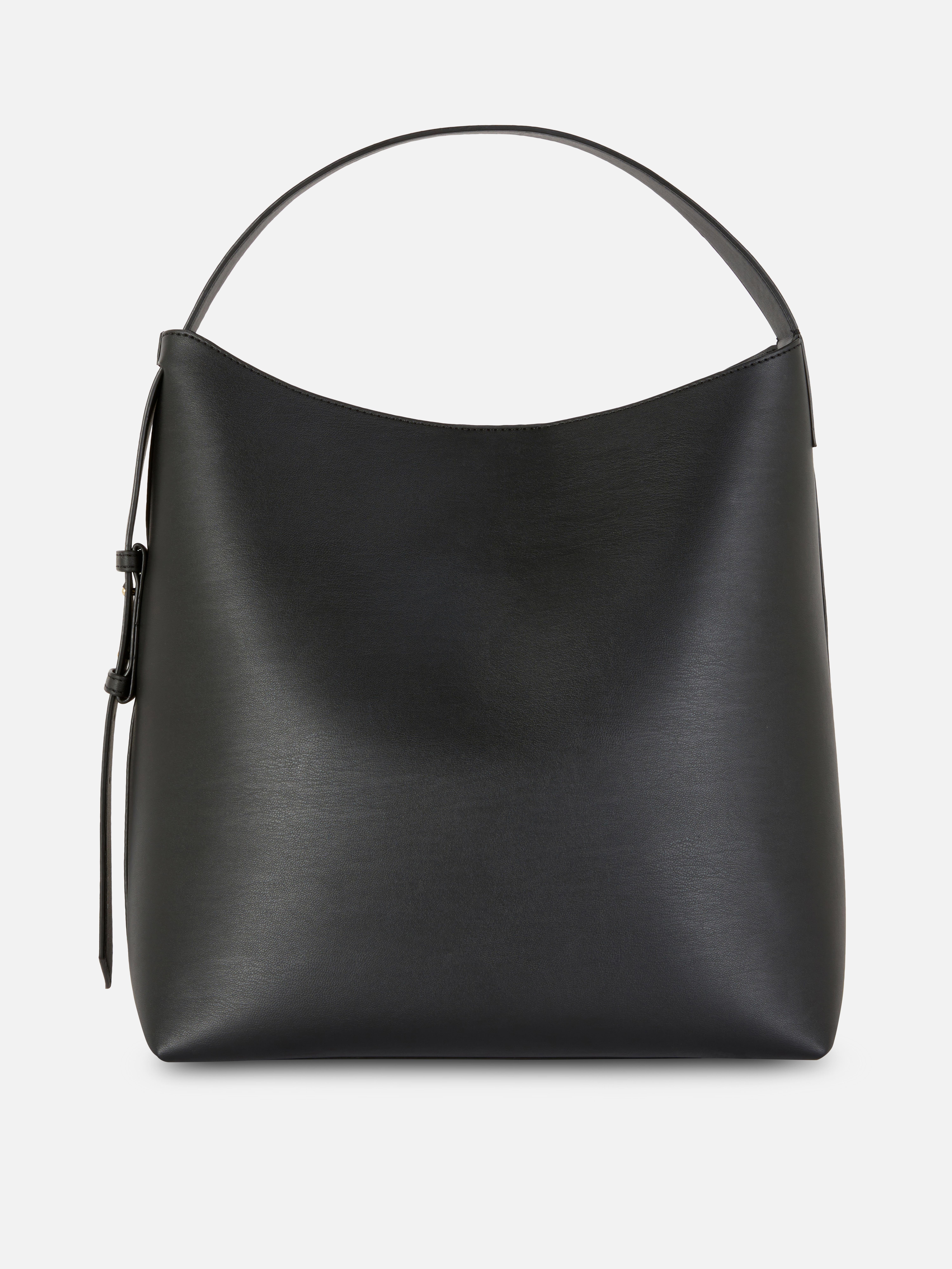 Faux Leather Bucket Tote