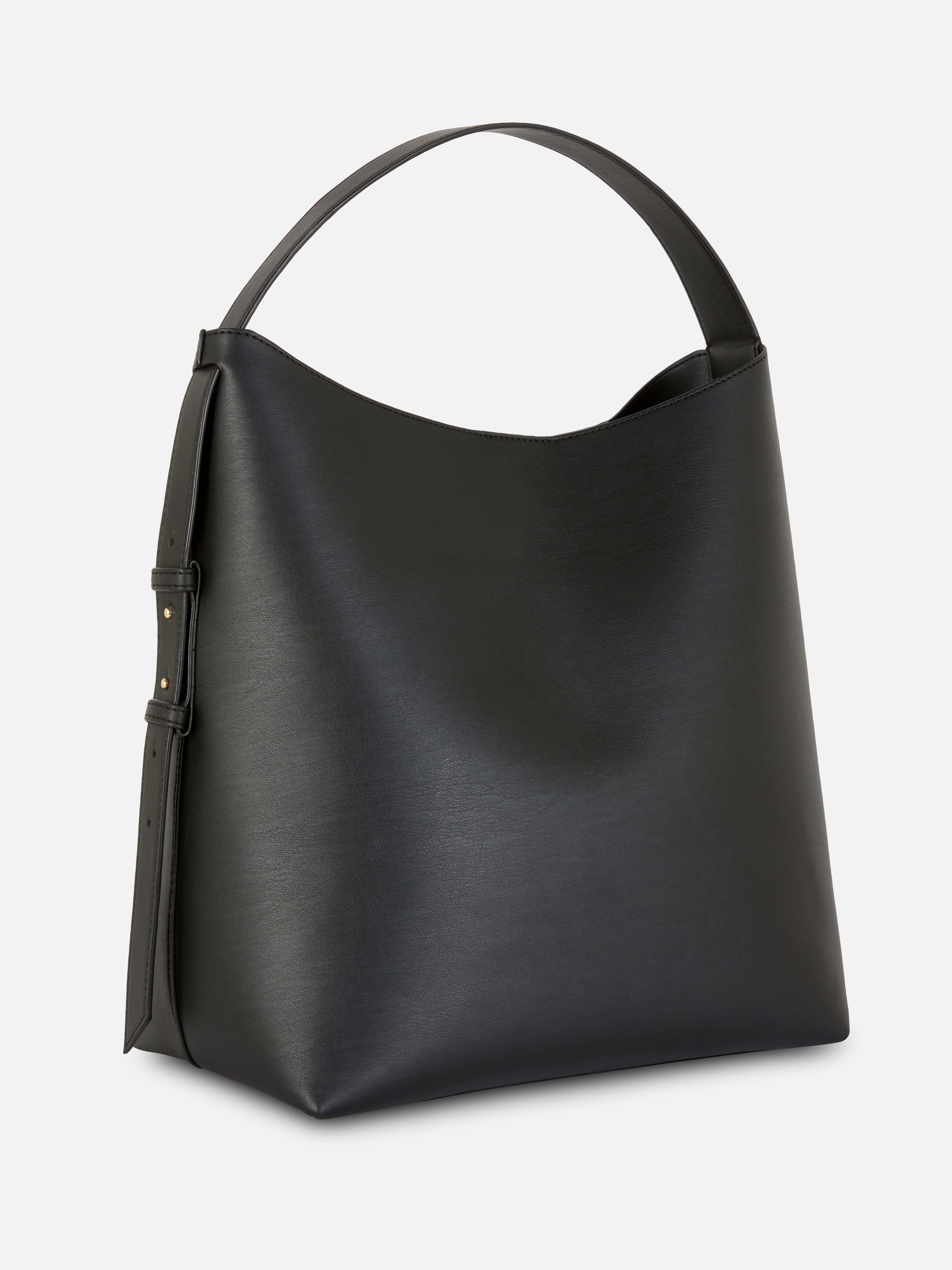 Faux leather Bucket Tote Bag