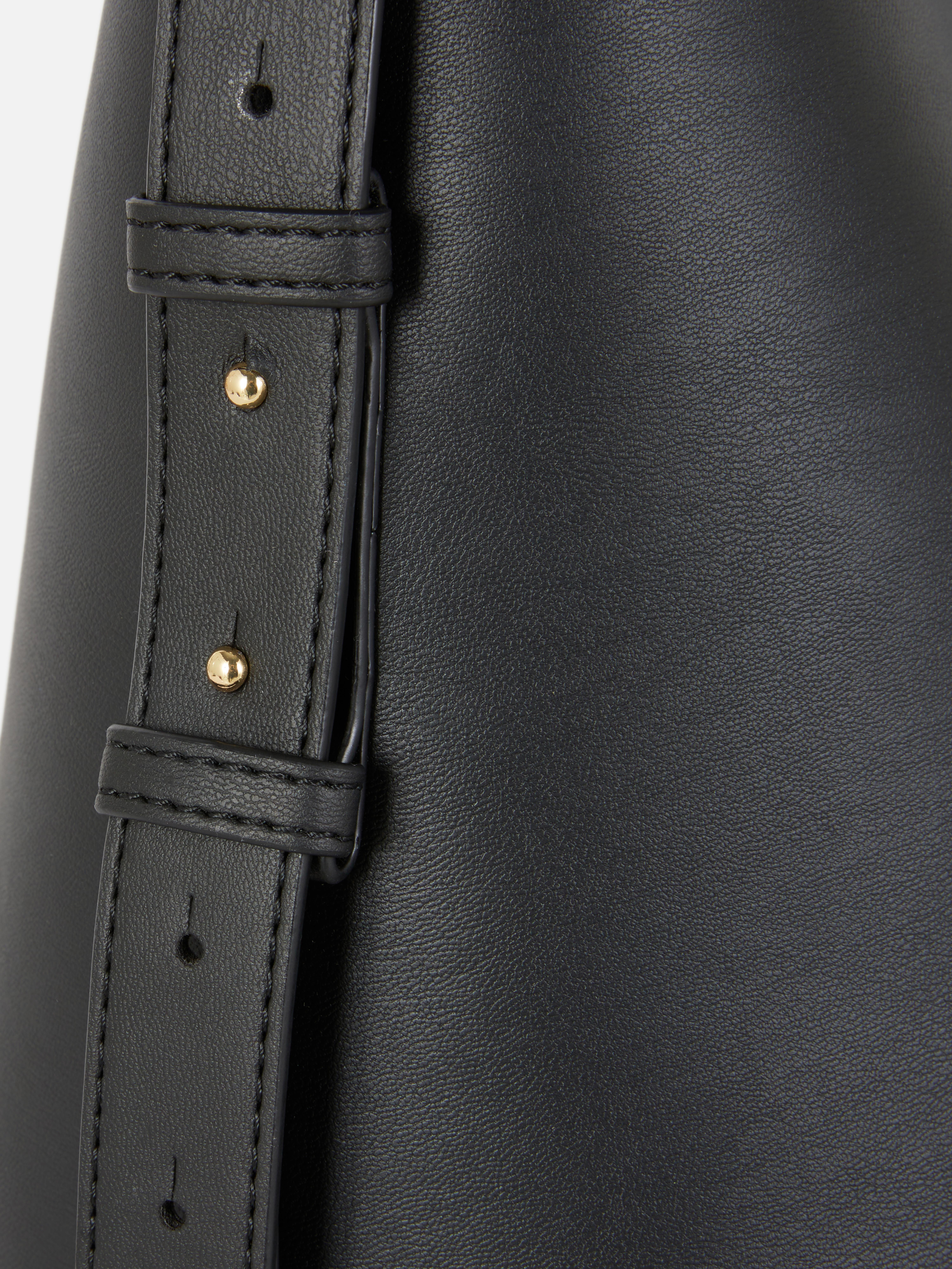 Faux leather Bucket Tote Bag