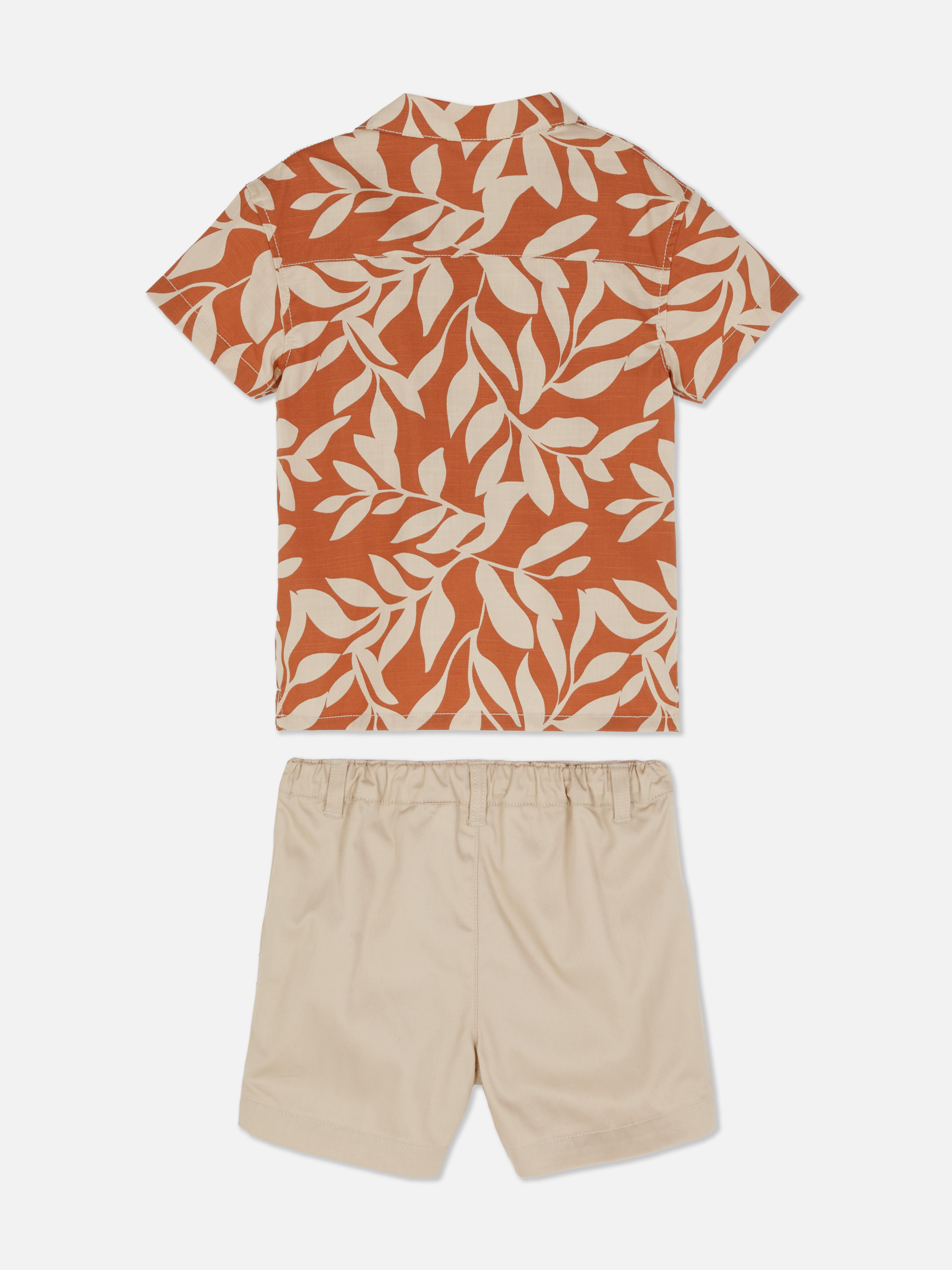 Printed Shirt and Shorts Set