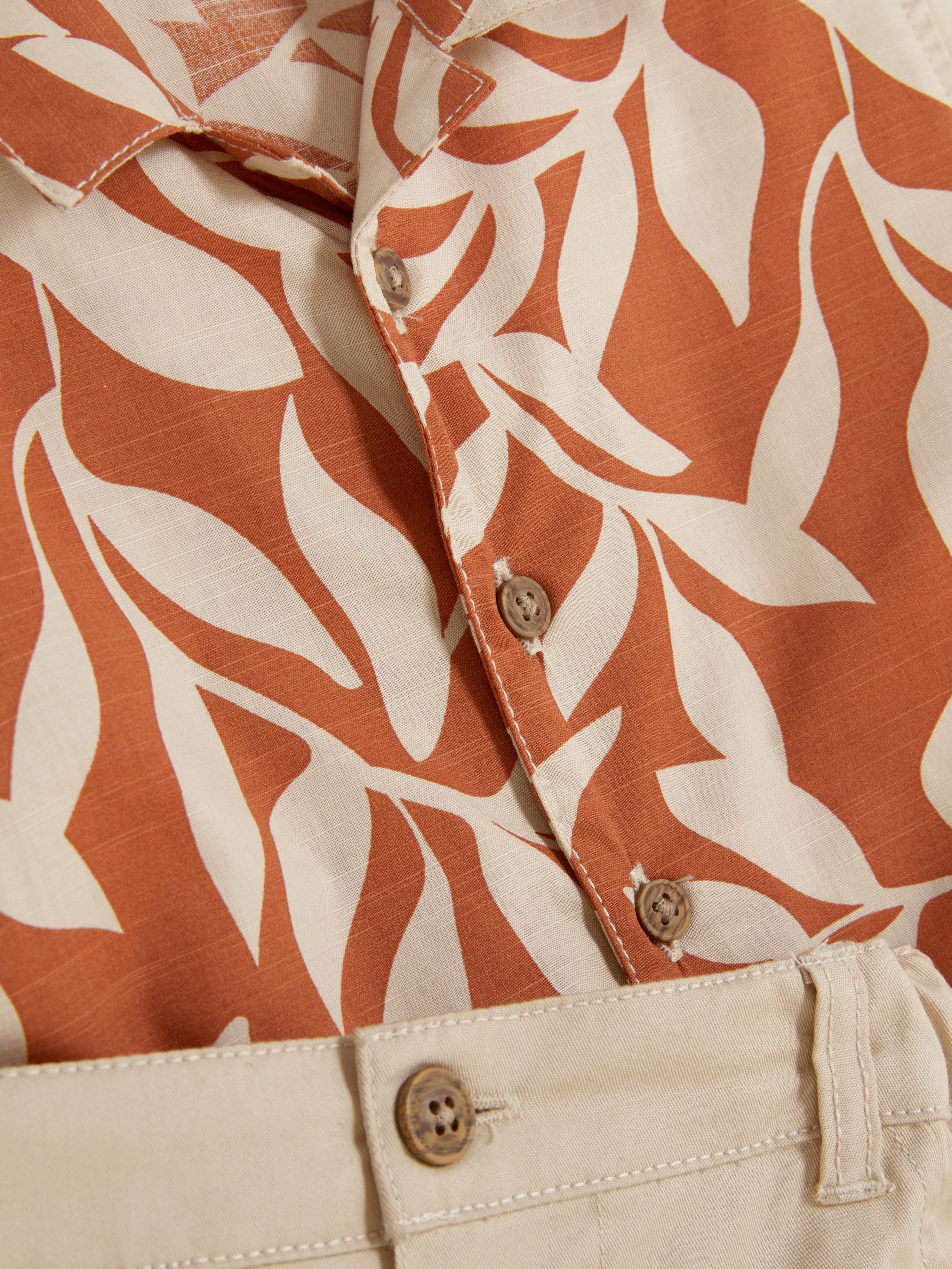 Printed Shirt and Shorts Set