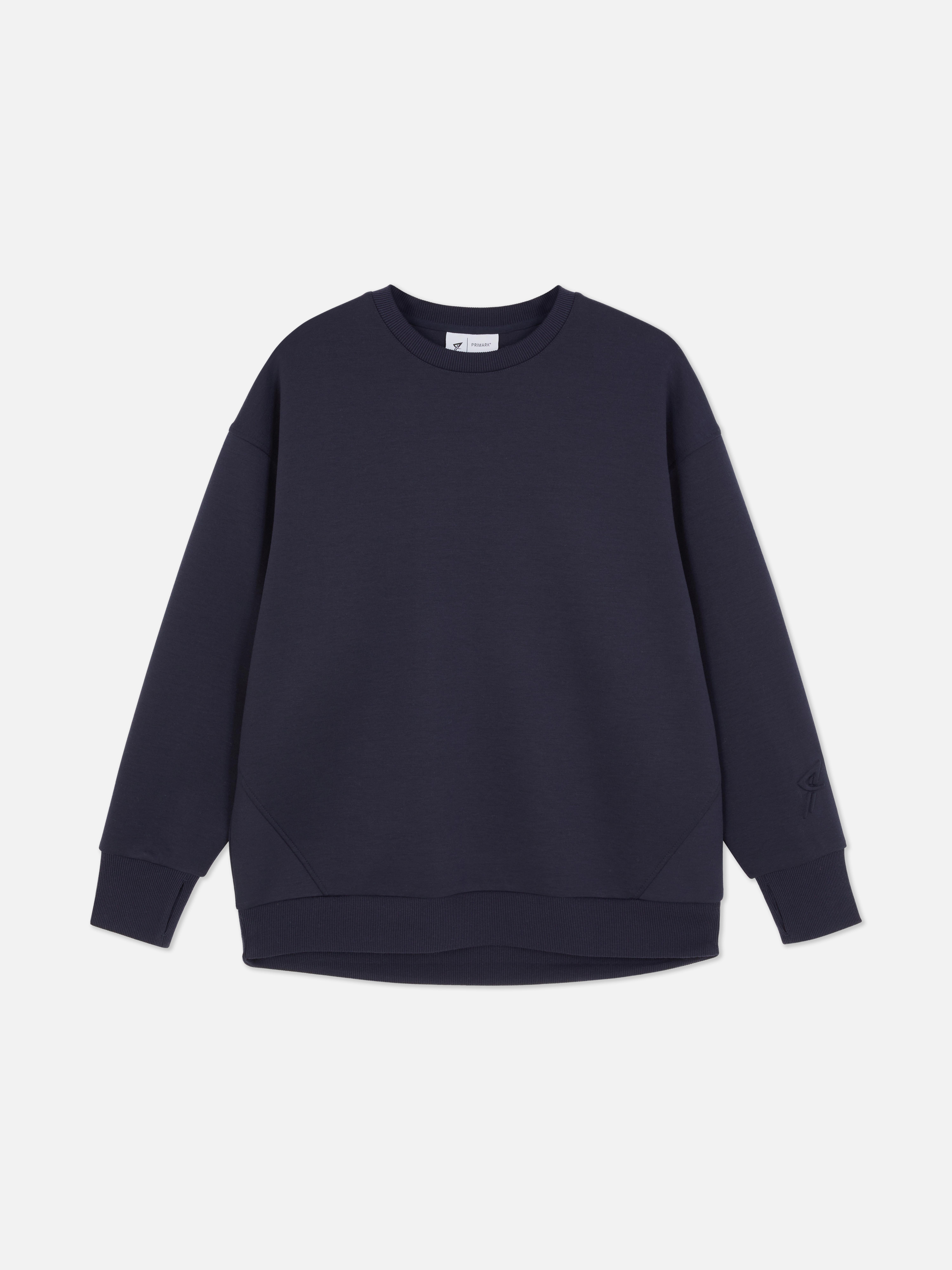 Jersey Hombre Otoño Sudadera De Cuello Redondo Extragrande Negro