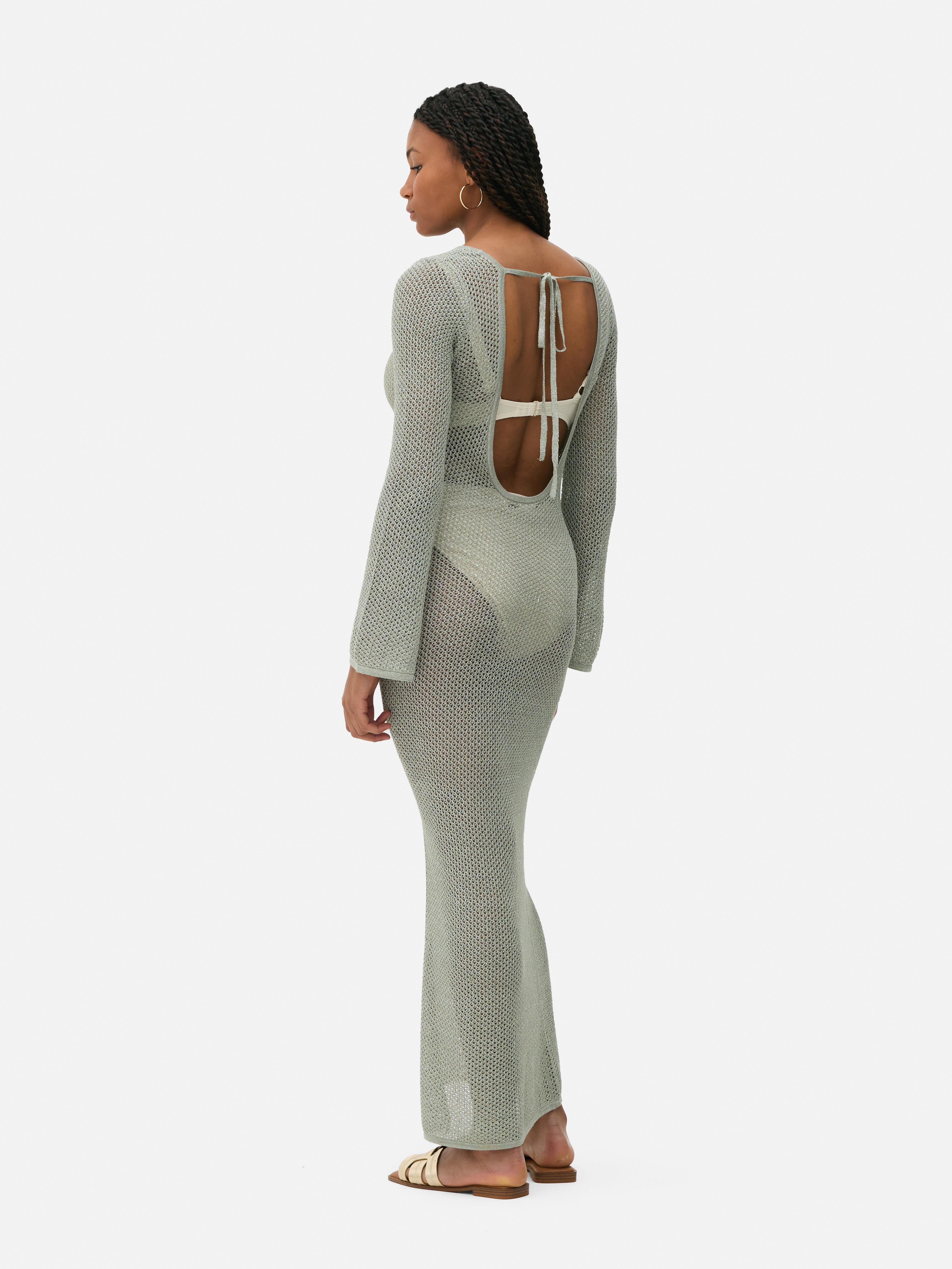 Knitted Mesh Maxi Dress