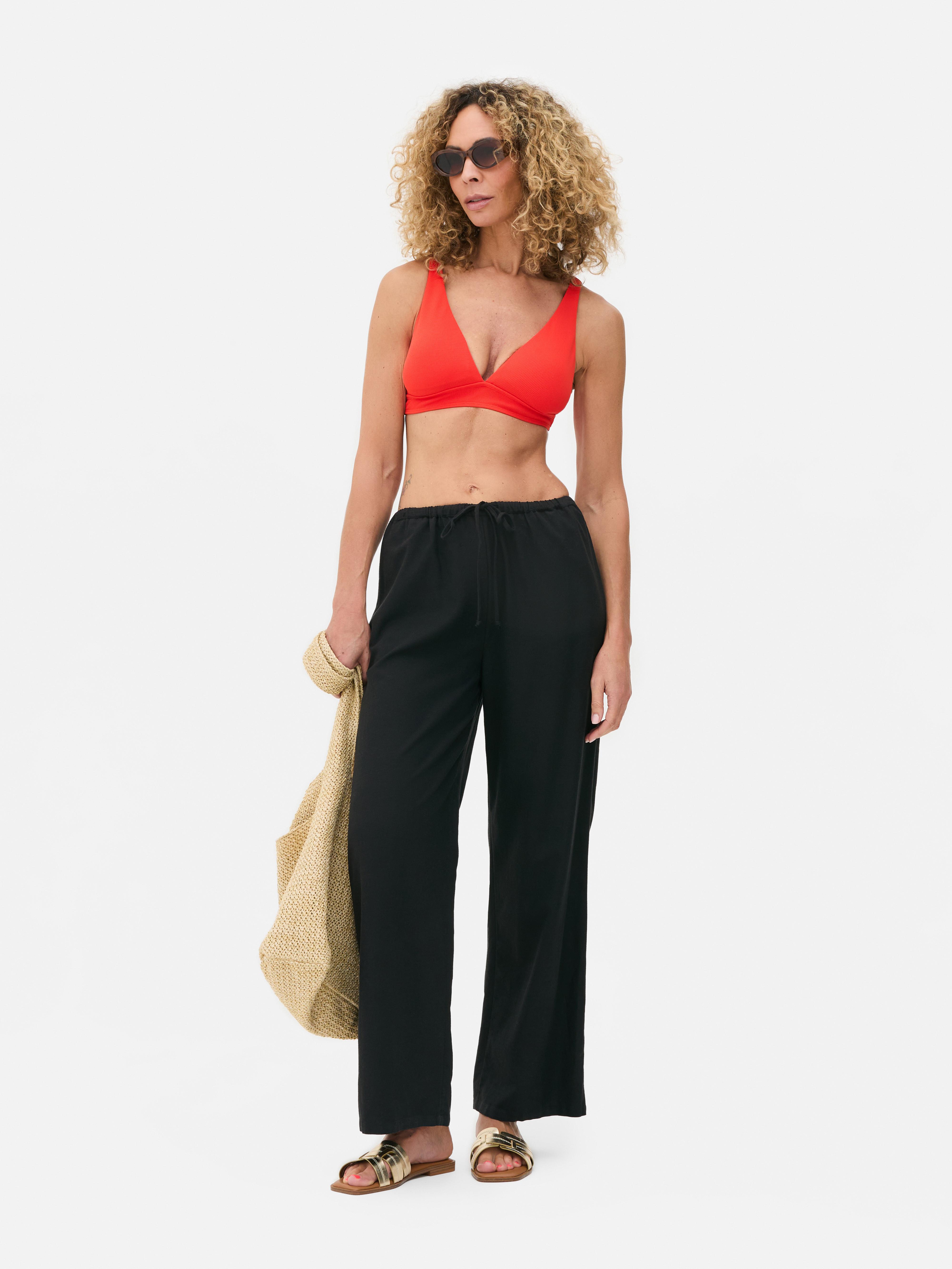 V-Neck Bikini Top Coral