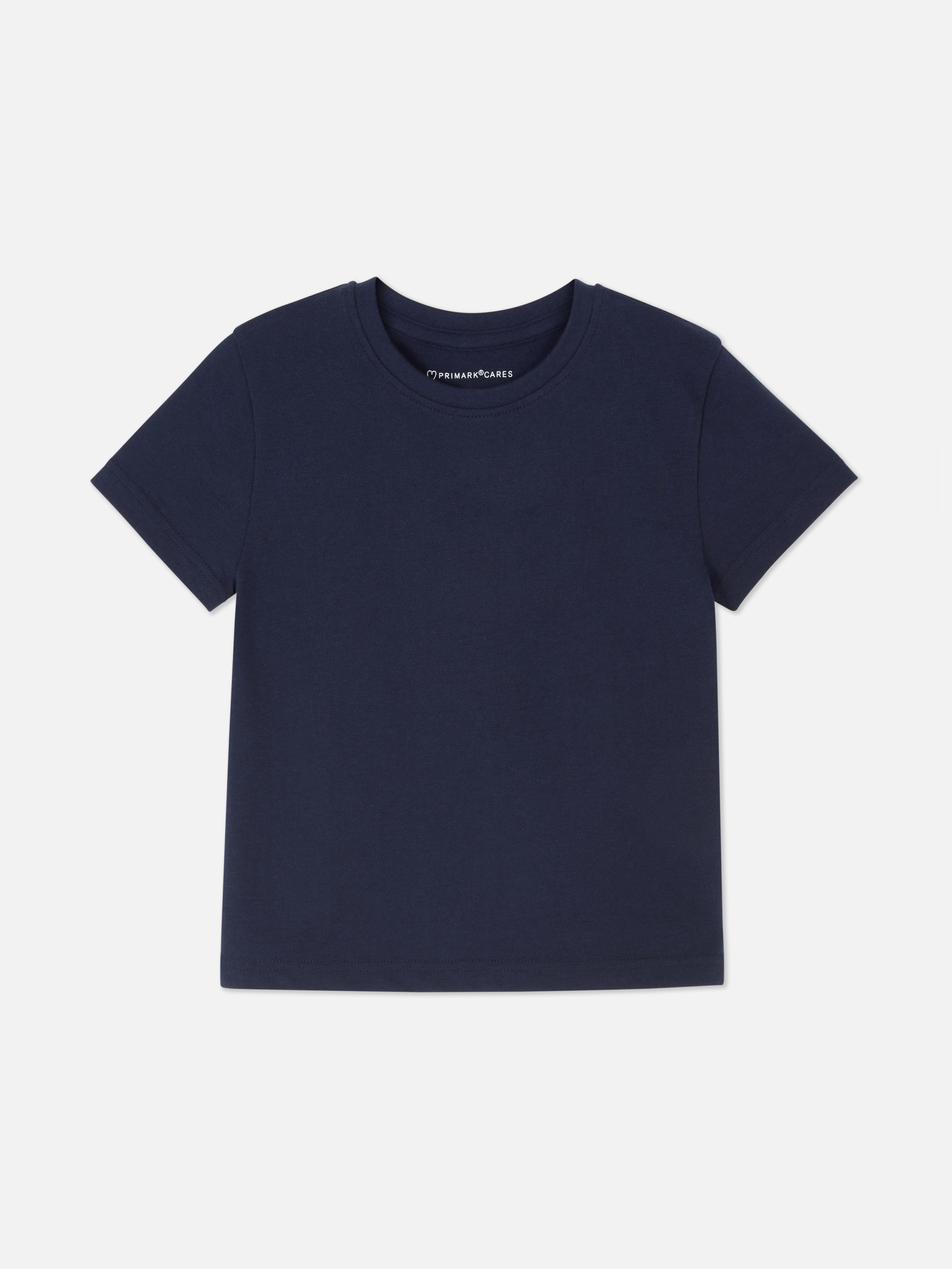 Teksturowany T-shirt z krótkim rękawem