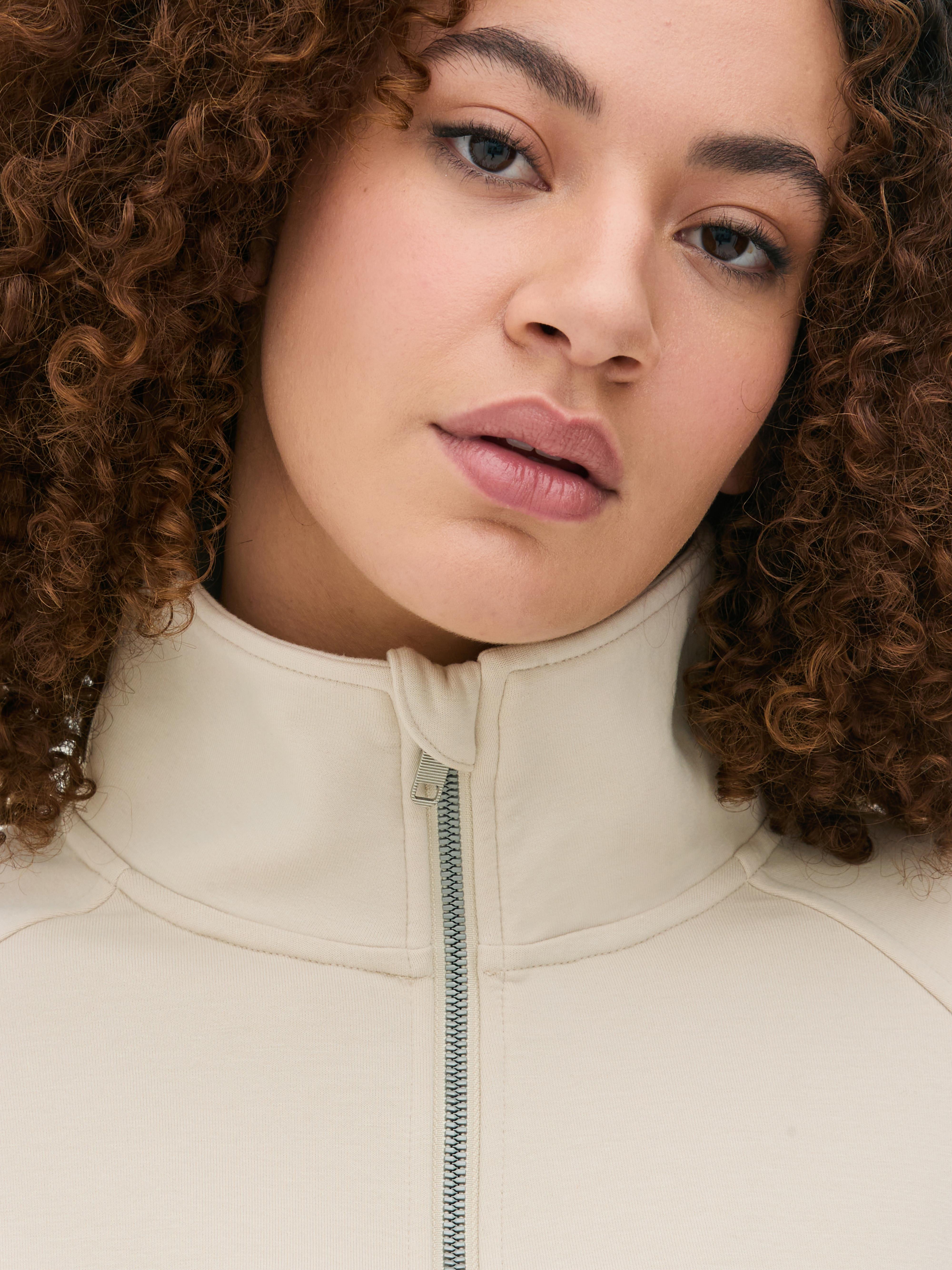 Half-Zip Sporty Sweatshirt