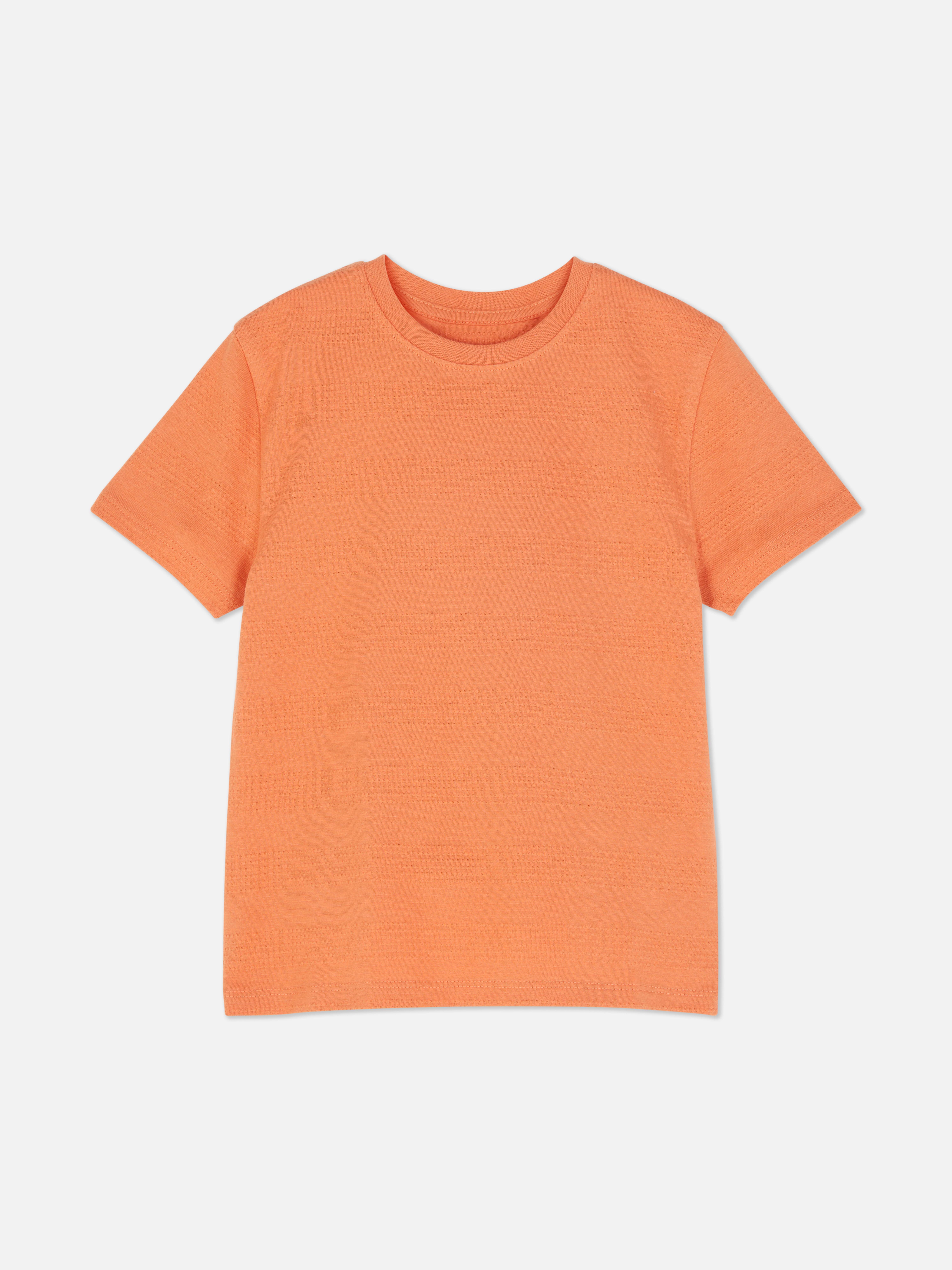 T-shirt gola redonda manga curta texturada