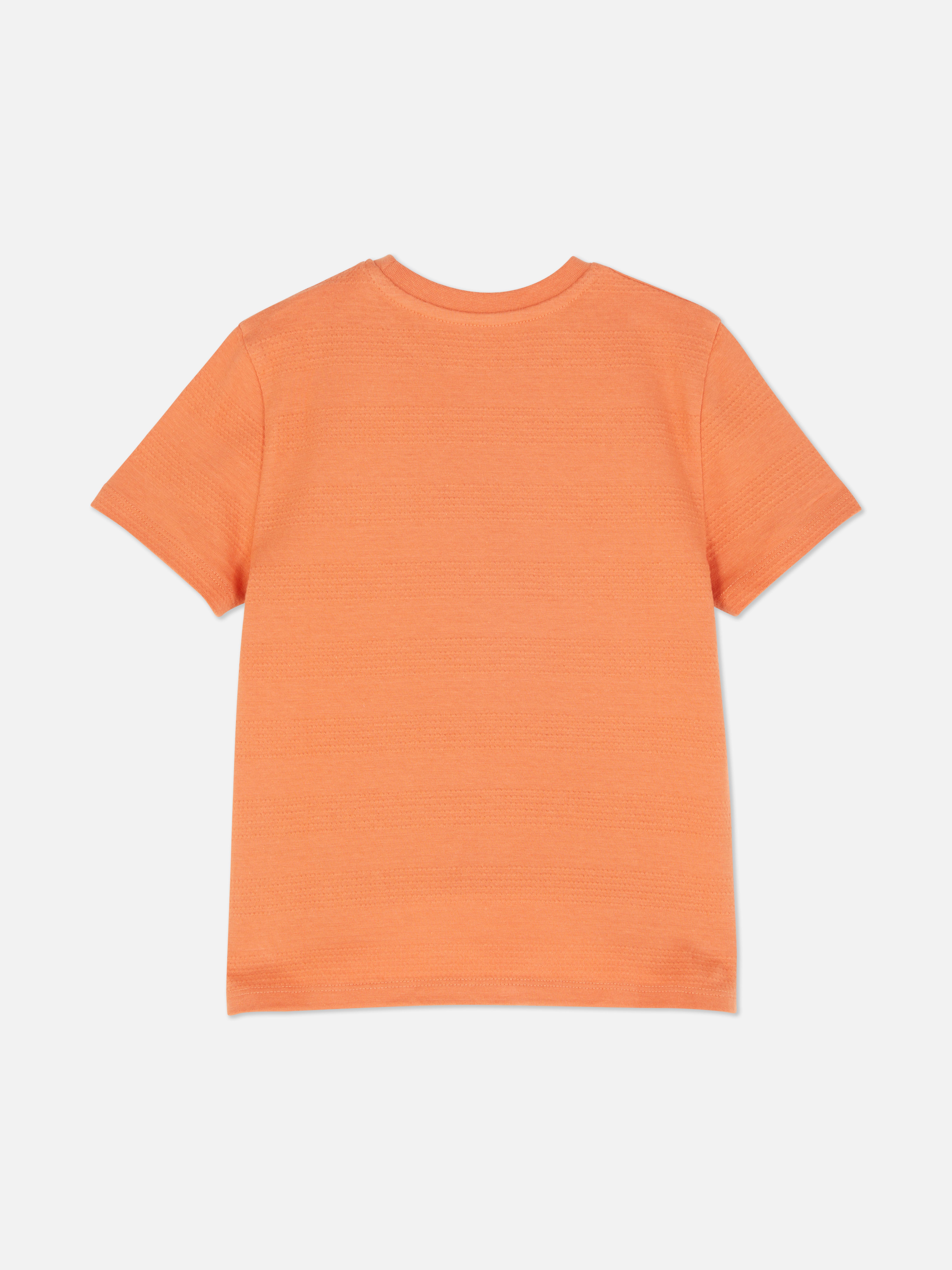 Camiseta de manga corta con textura y cuello redondo