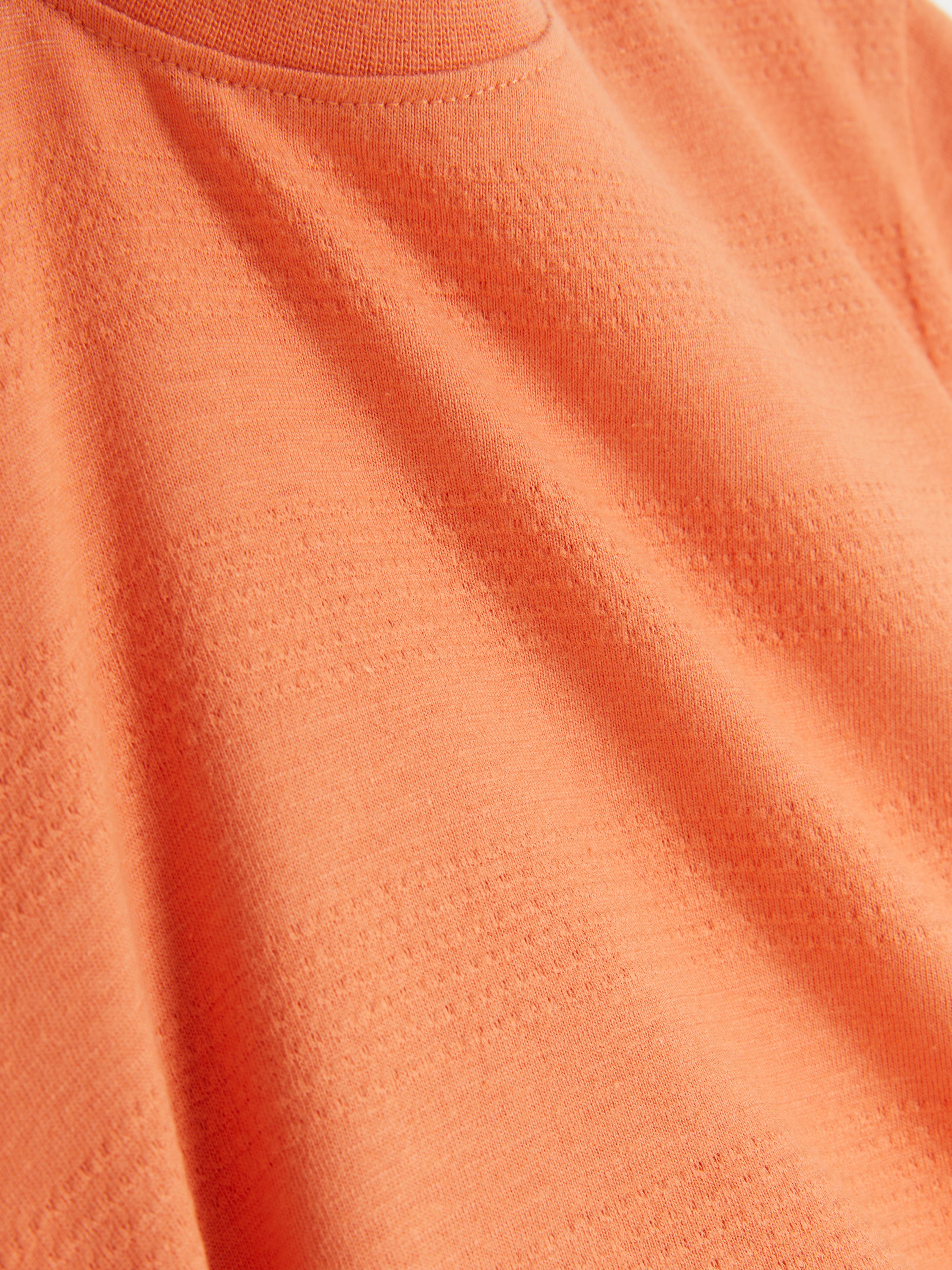 Camiseta de manga corta con textura y cuello redondo