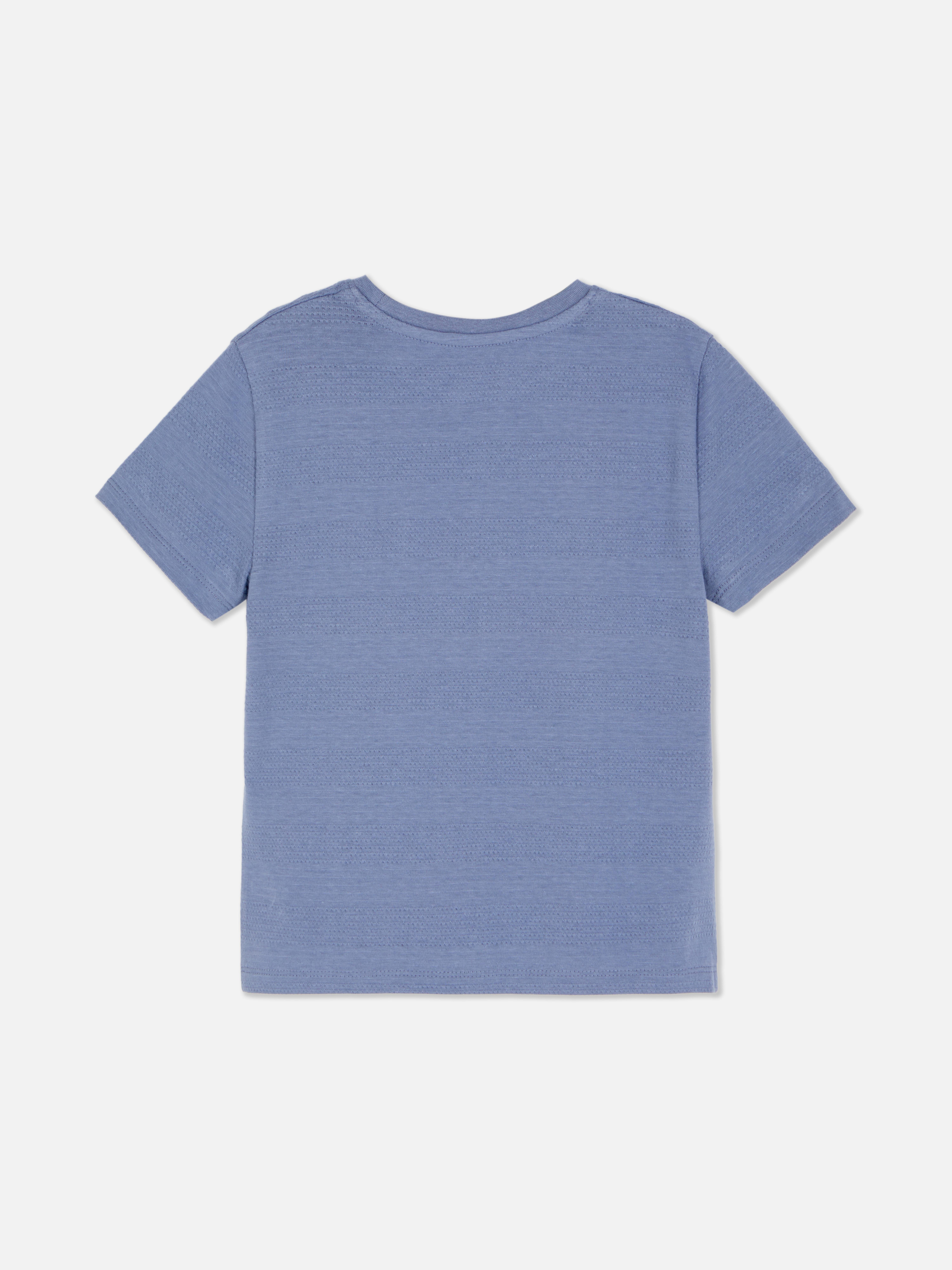 Camiseta de manga corta con textura y cuello redondo