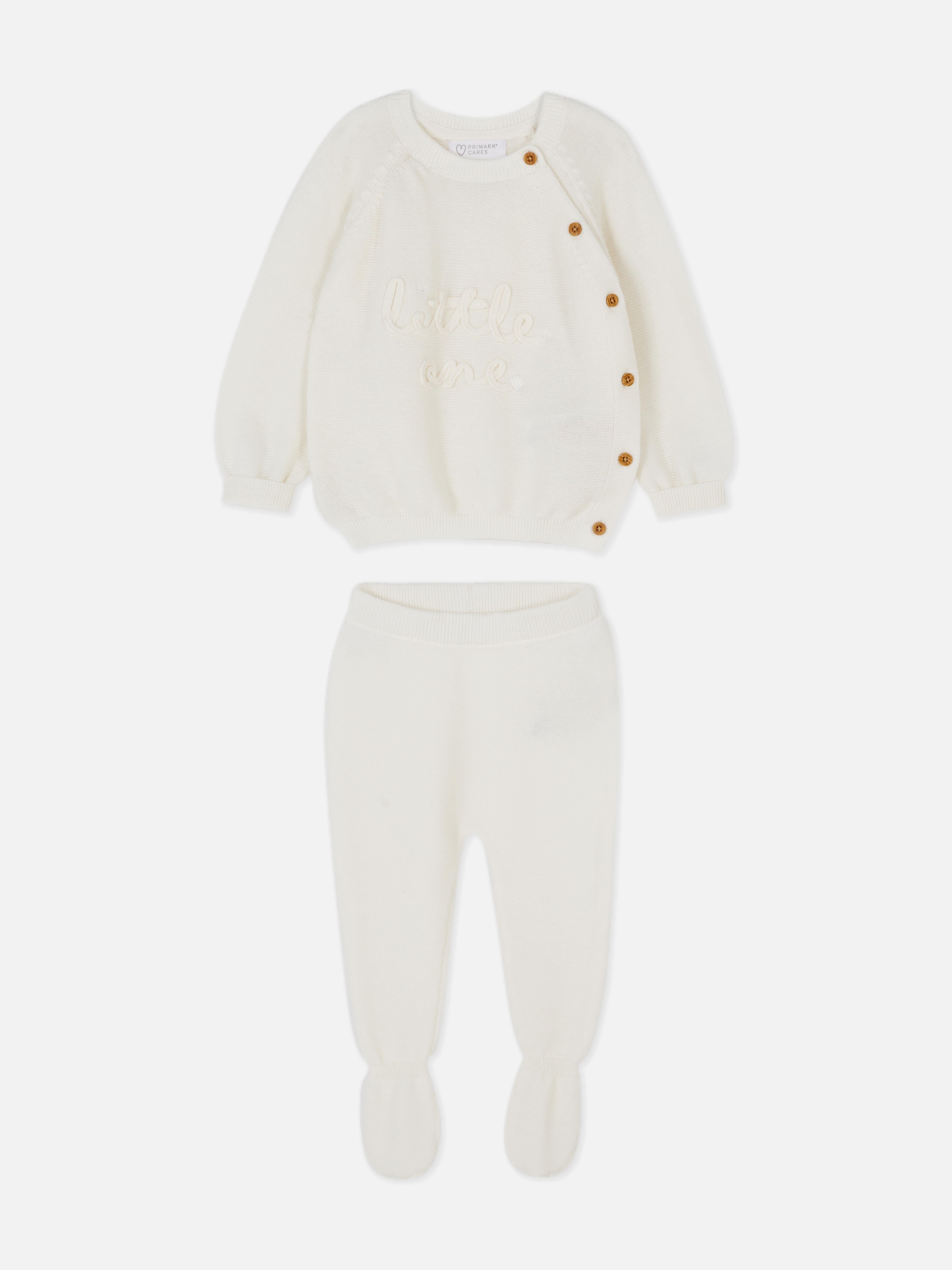 Knit Wrap Jumper and Covered Leggings Set