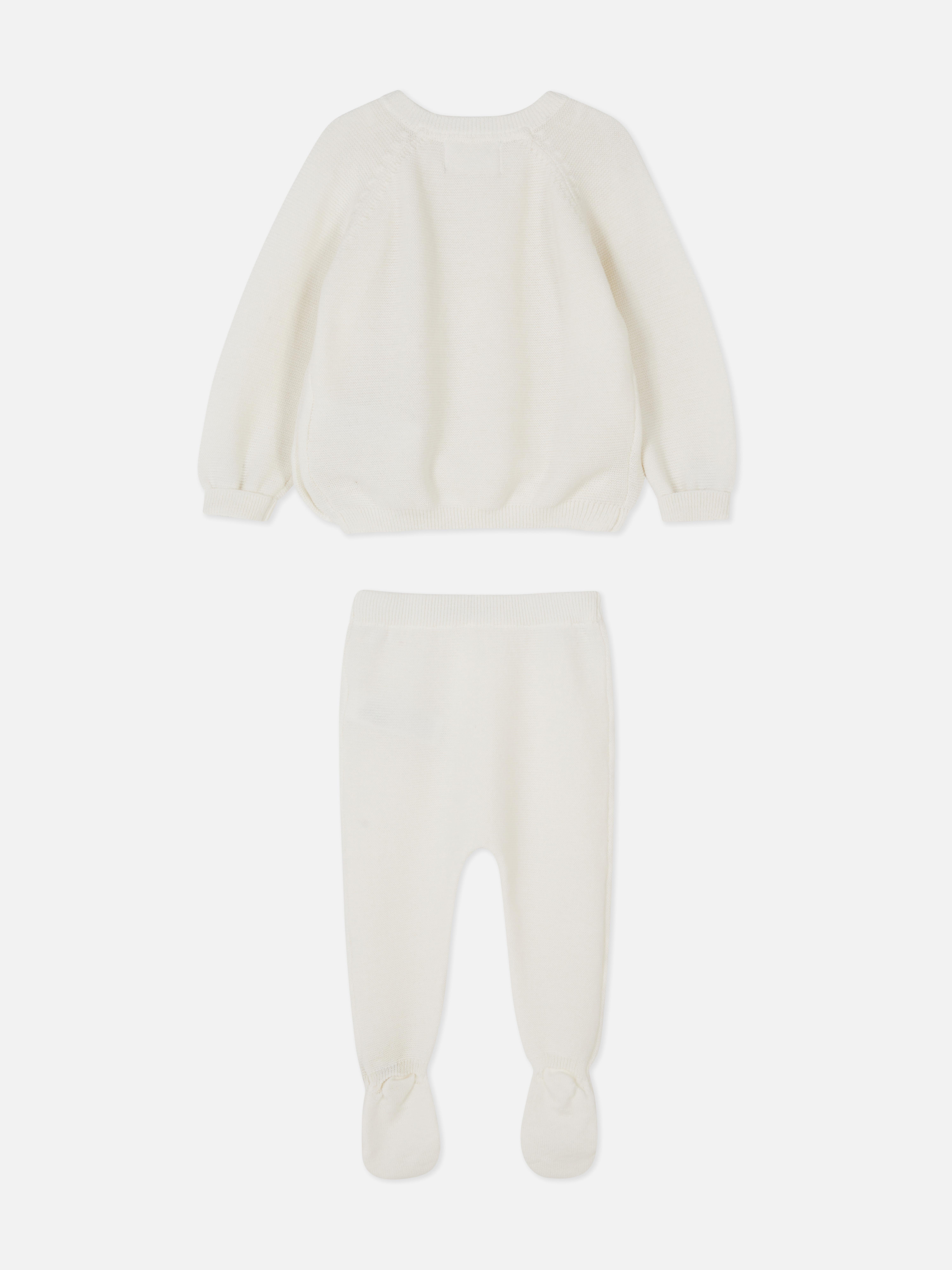 Knit Wrap Jumper and Covered Leggings Set