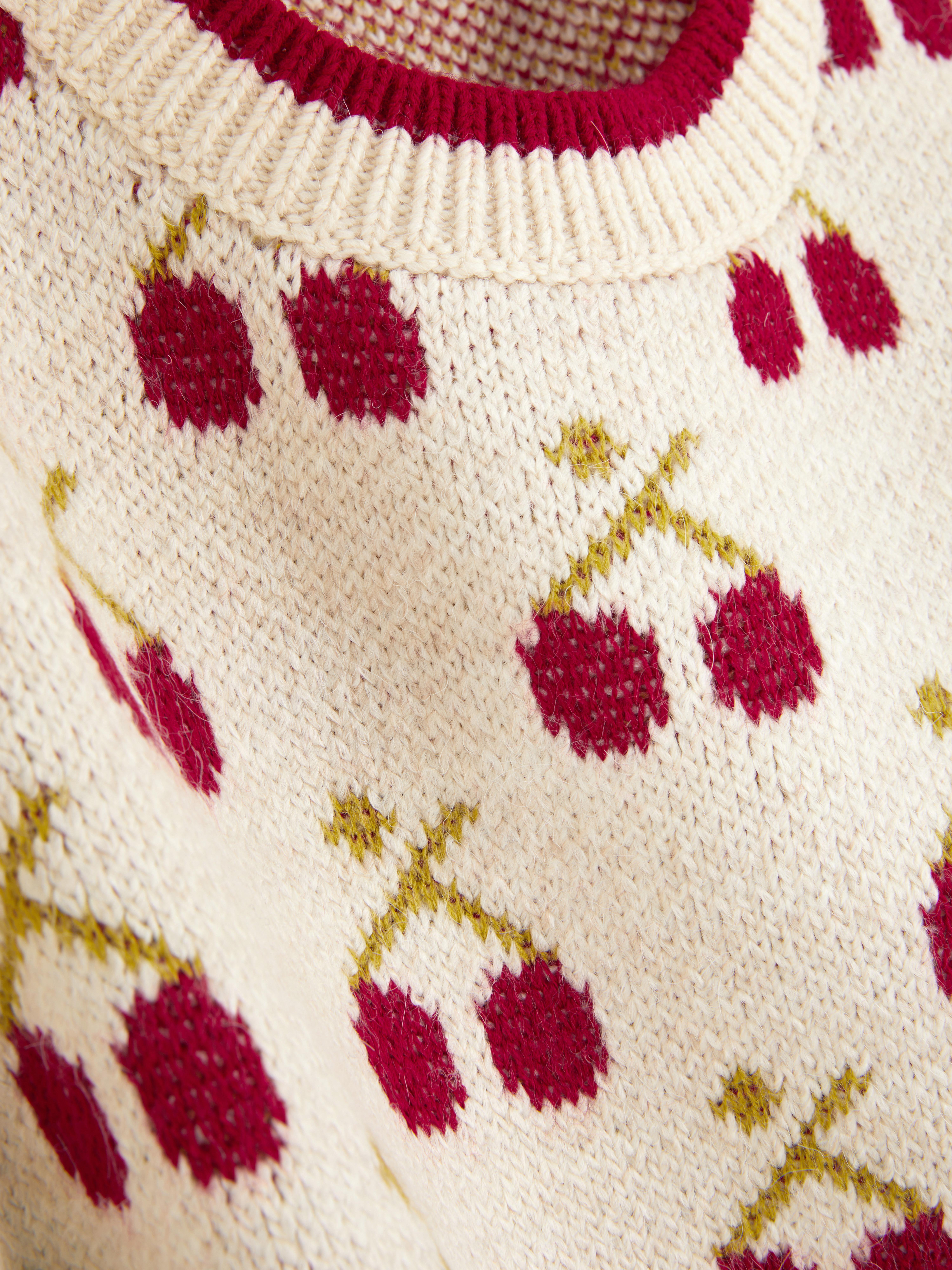 Jersey de punto de manga corta con cerezas