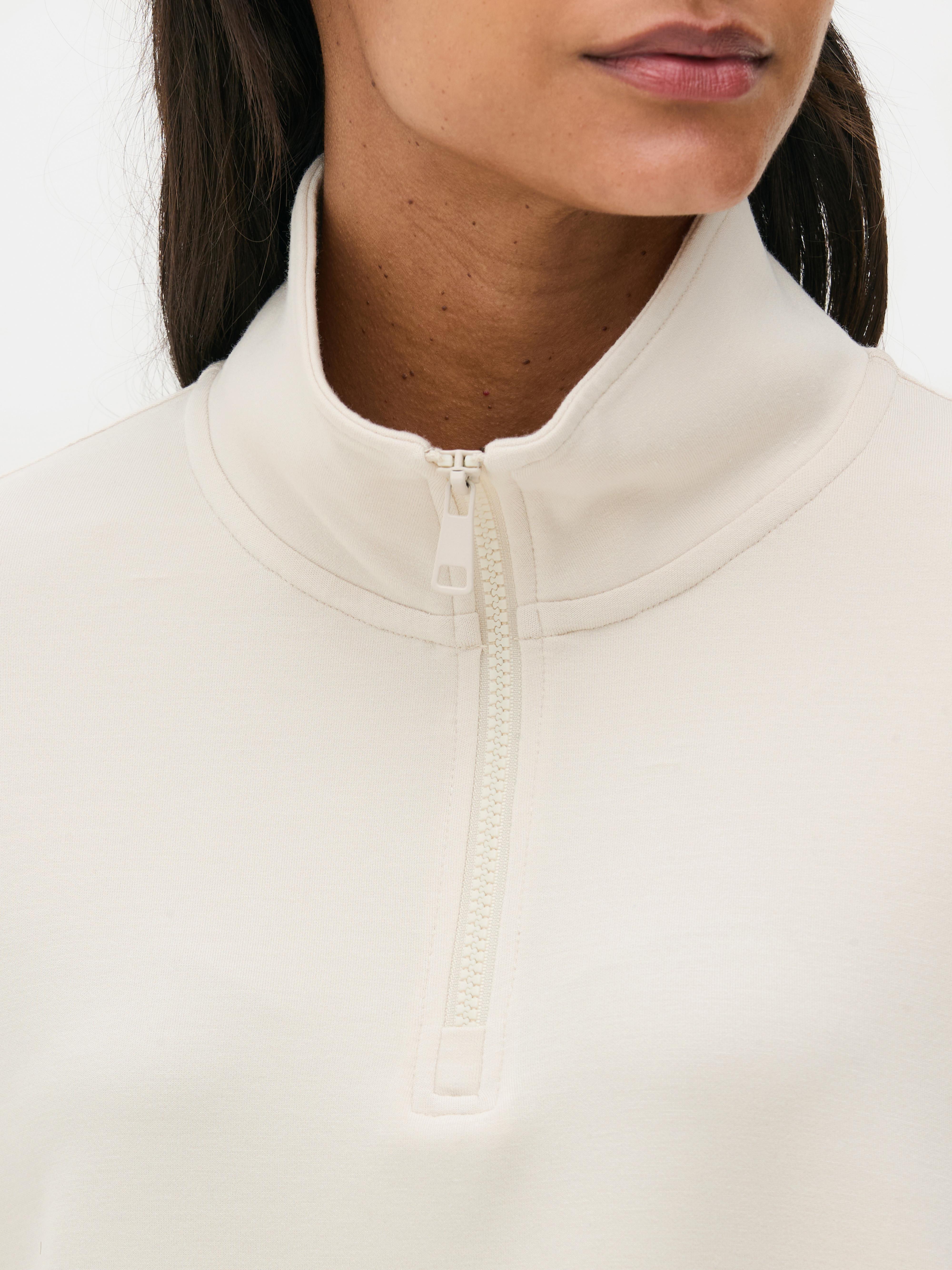 Funnel Neck Half-Zip Sweatshirt