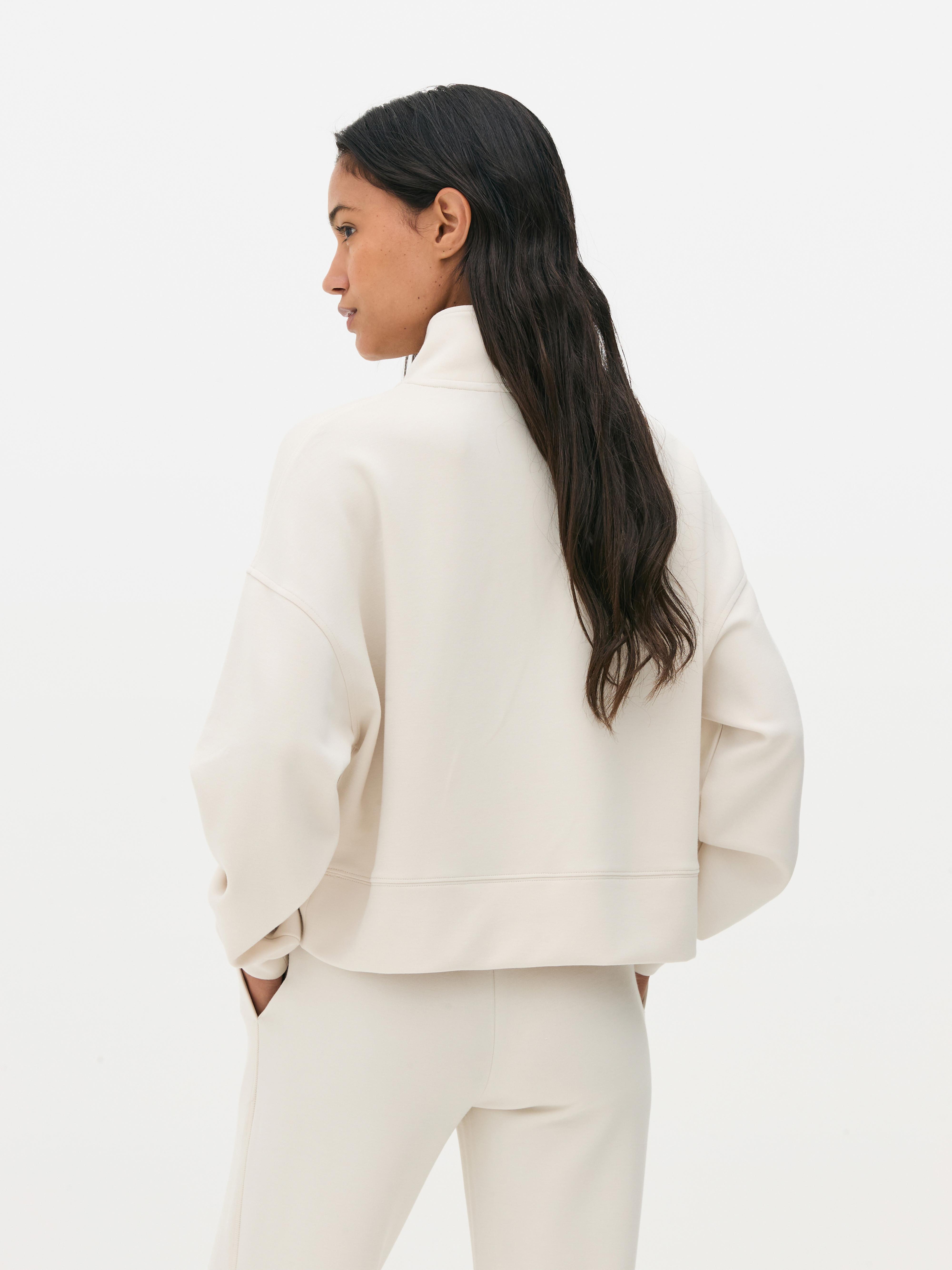 Funnel Neck Half-Zip Sweatshirt