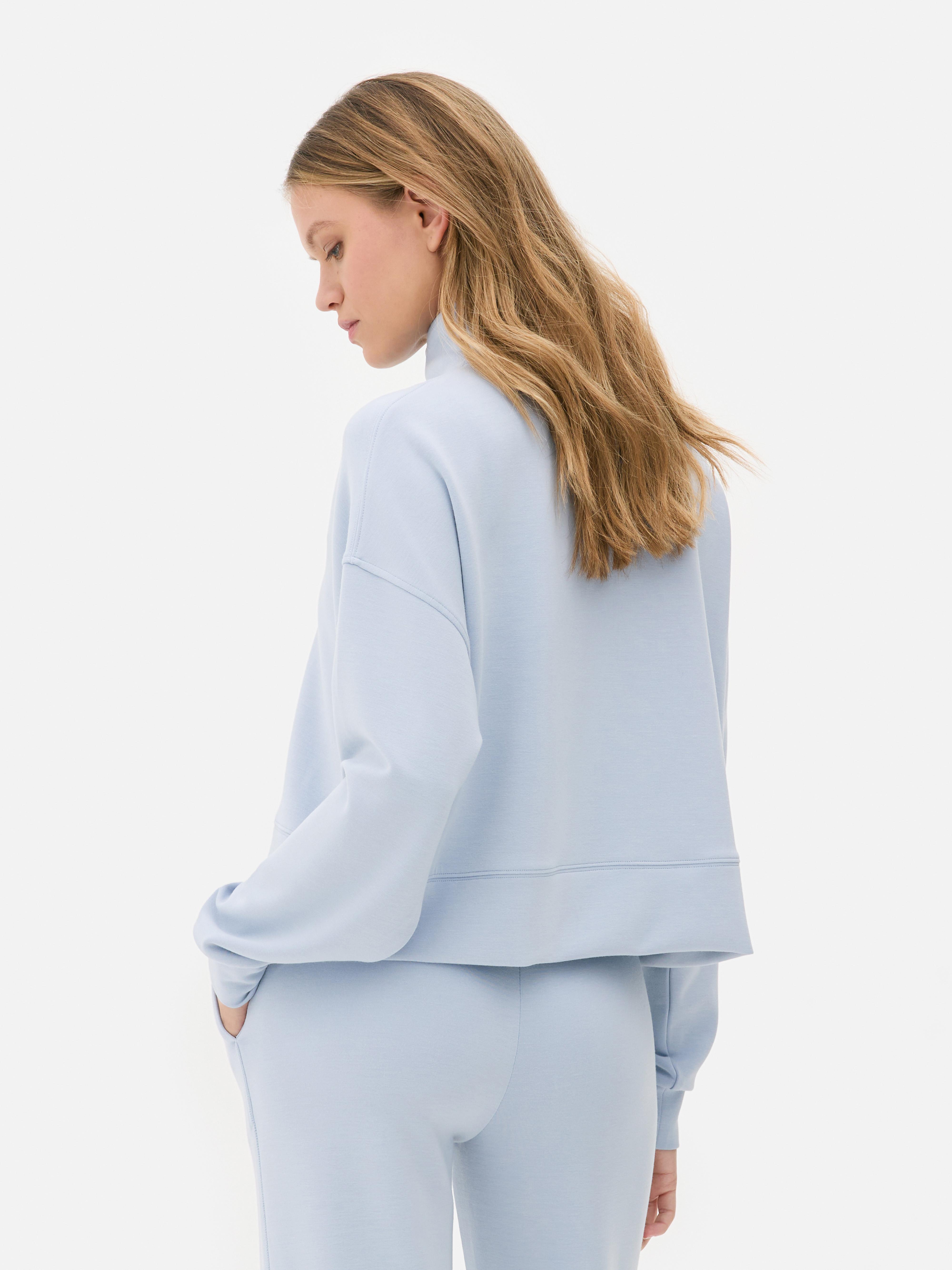 Funnel Neck Half-Zip Sweatshirt