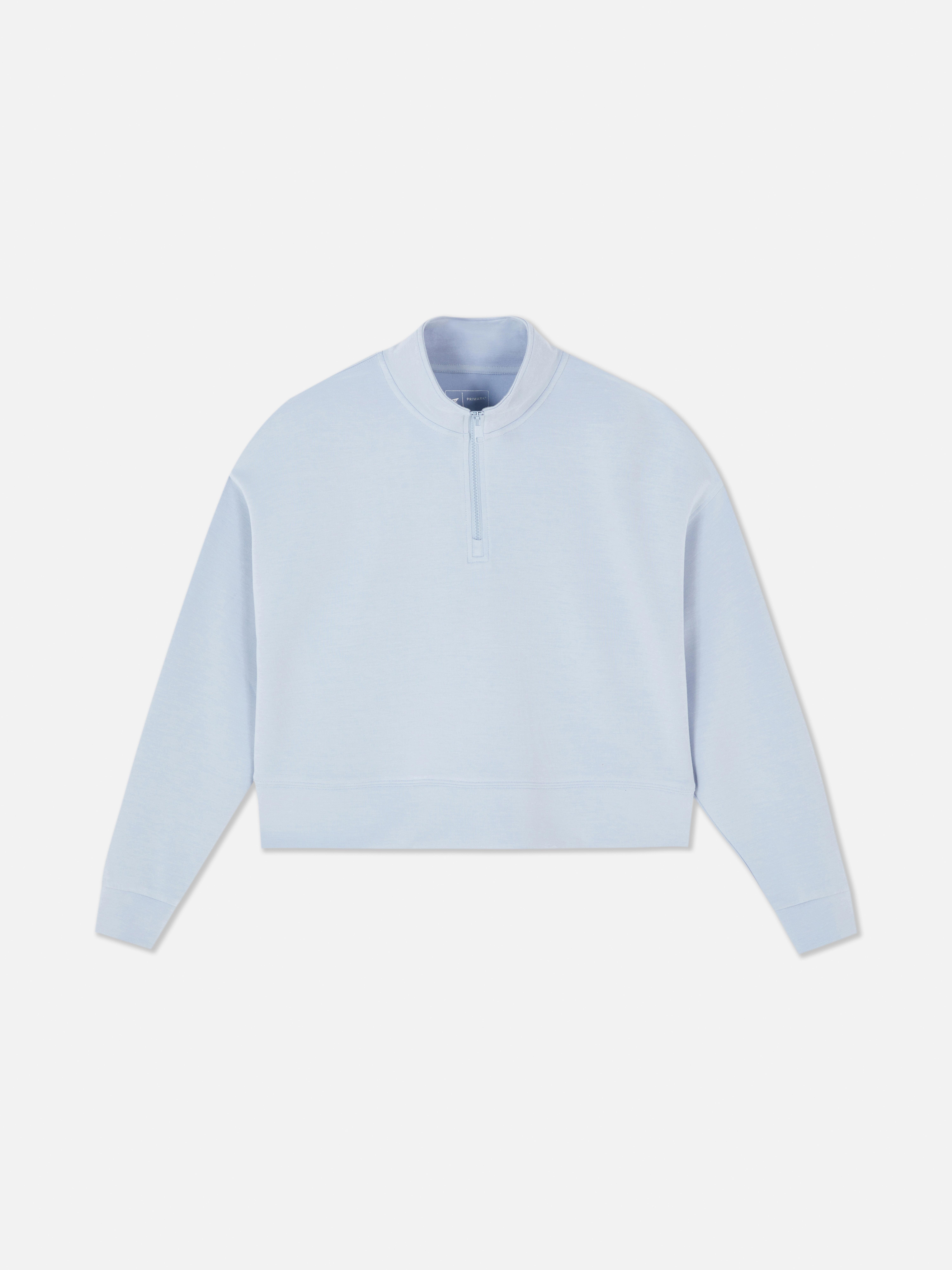 Funnel Neck Half-Zip Sweatshirt