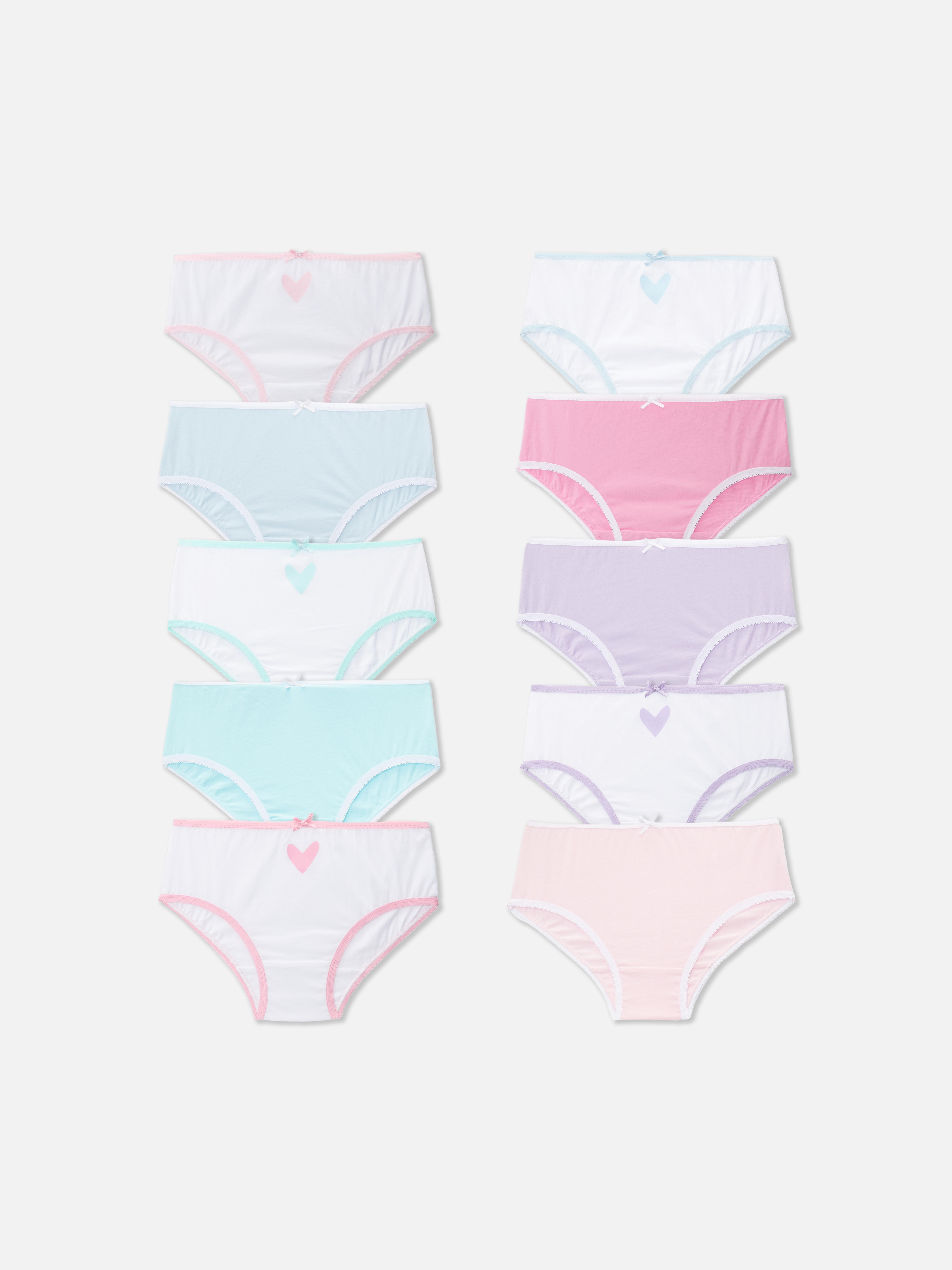 Slips mit Herz-Grafik, 10er-Pack