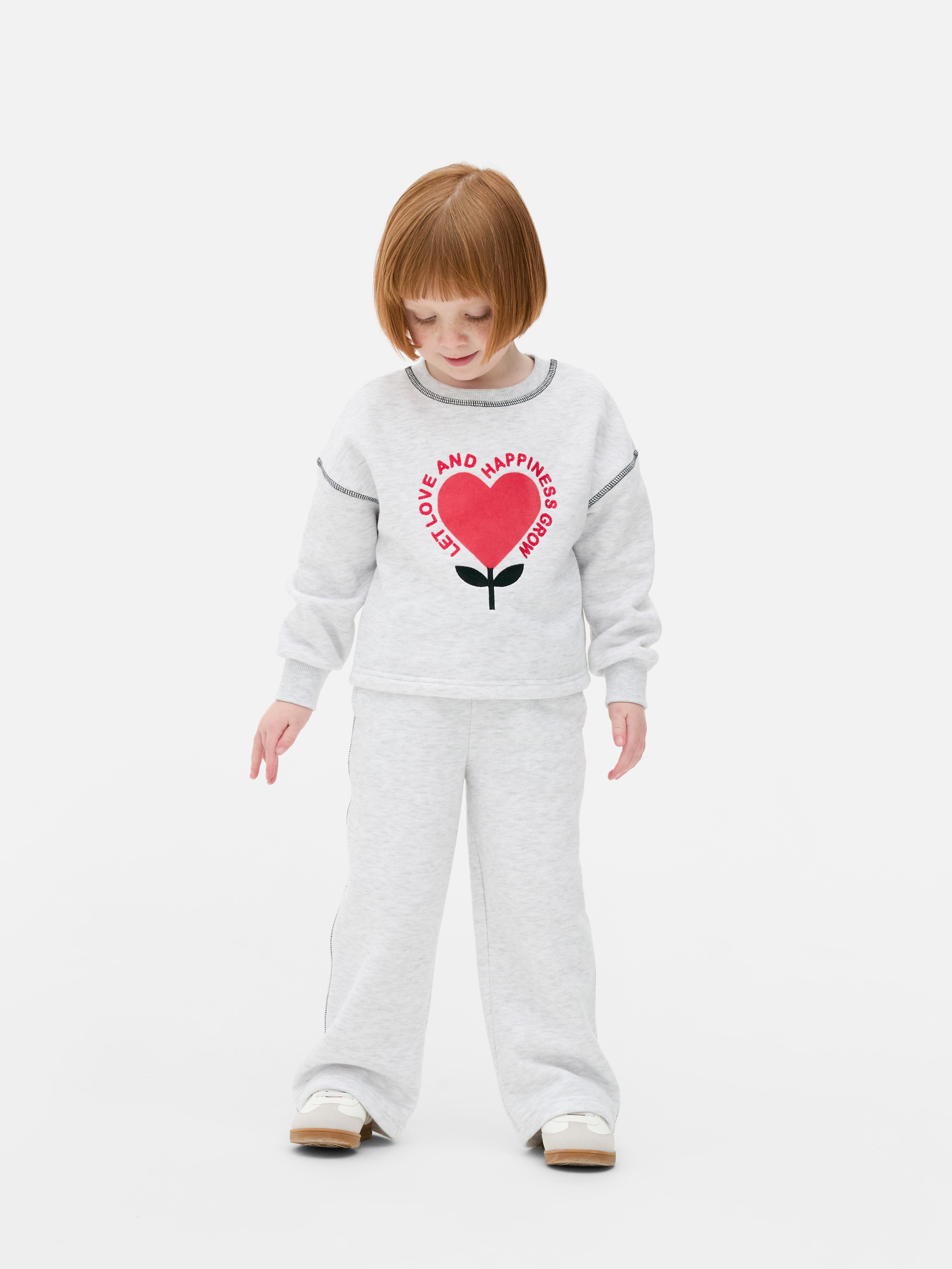 Sweatshirt met flockdetail