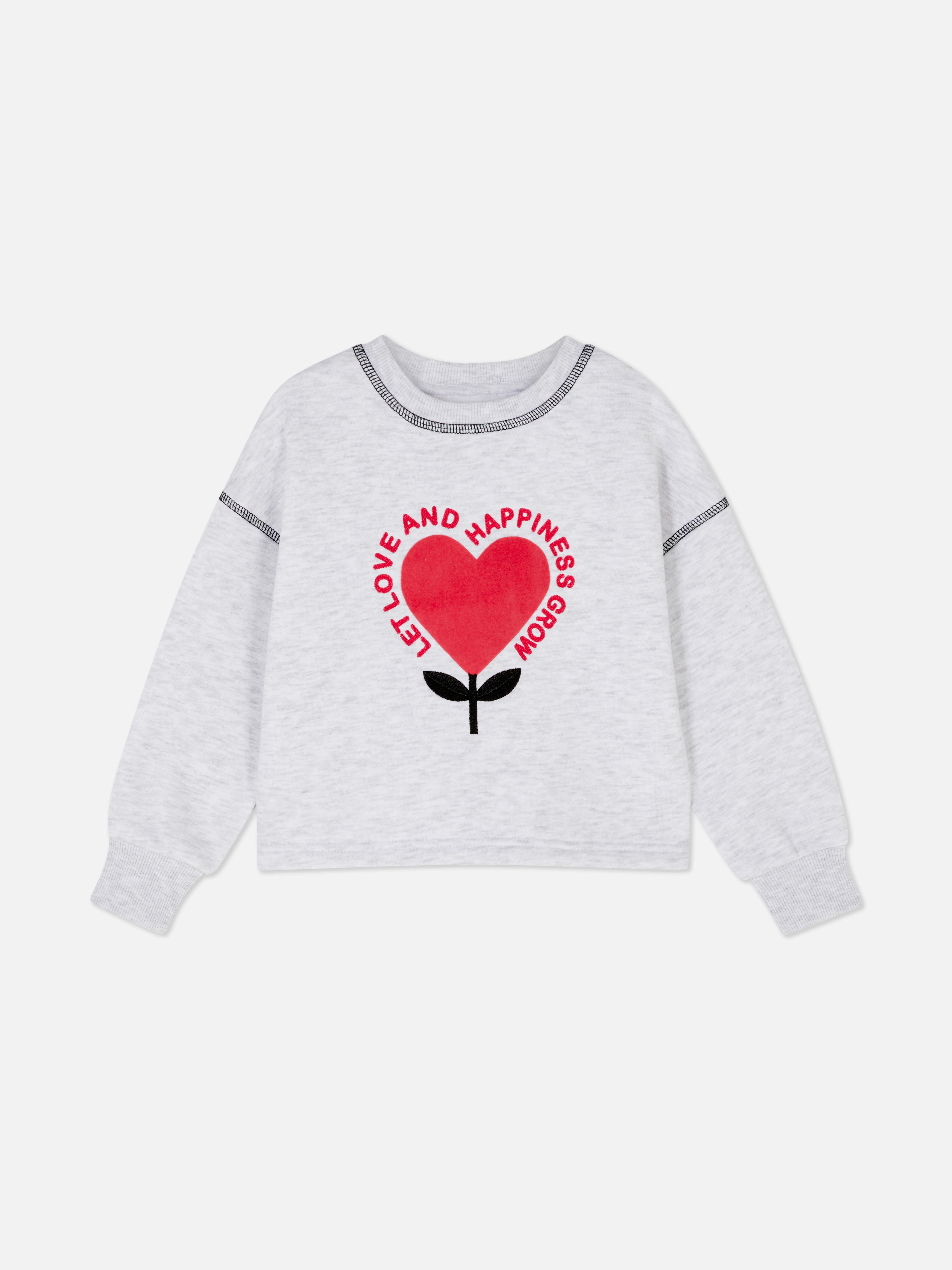 Sweatshirt mit Flockdetail