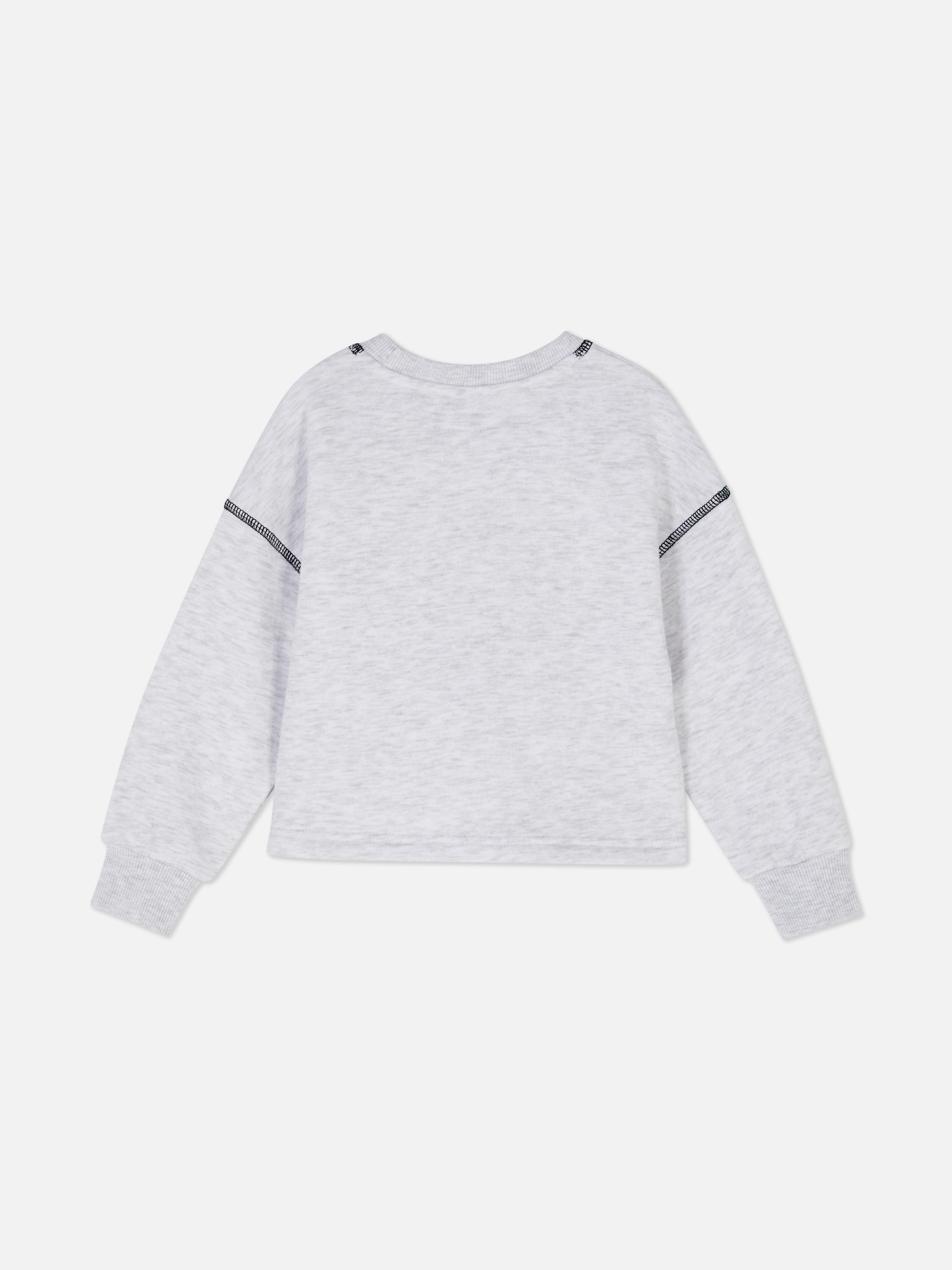 Sweatshirt mit Flockdetail