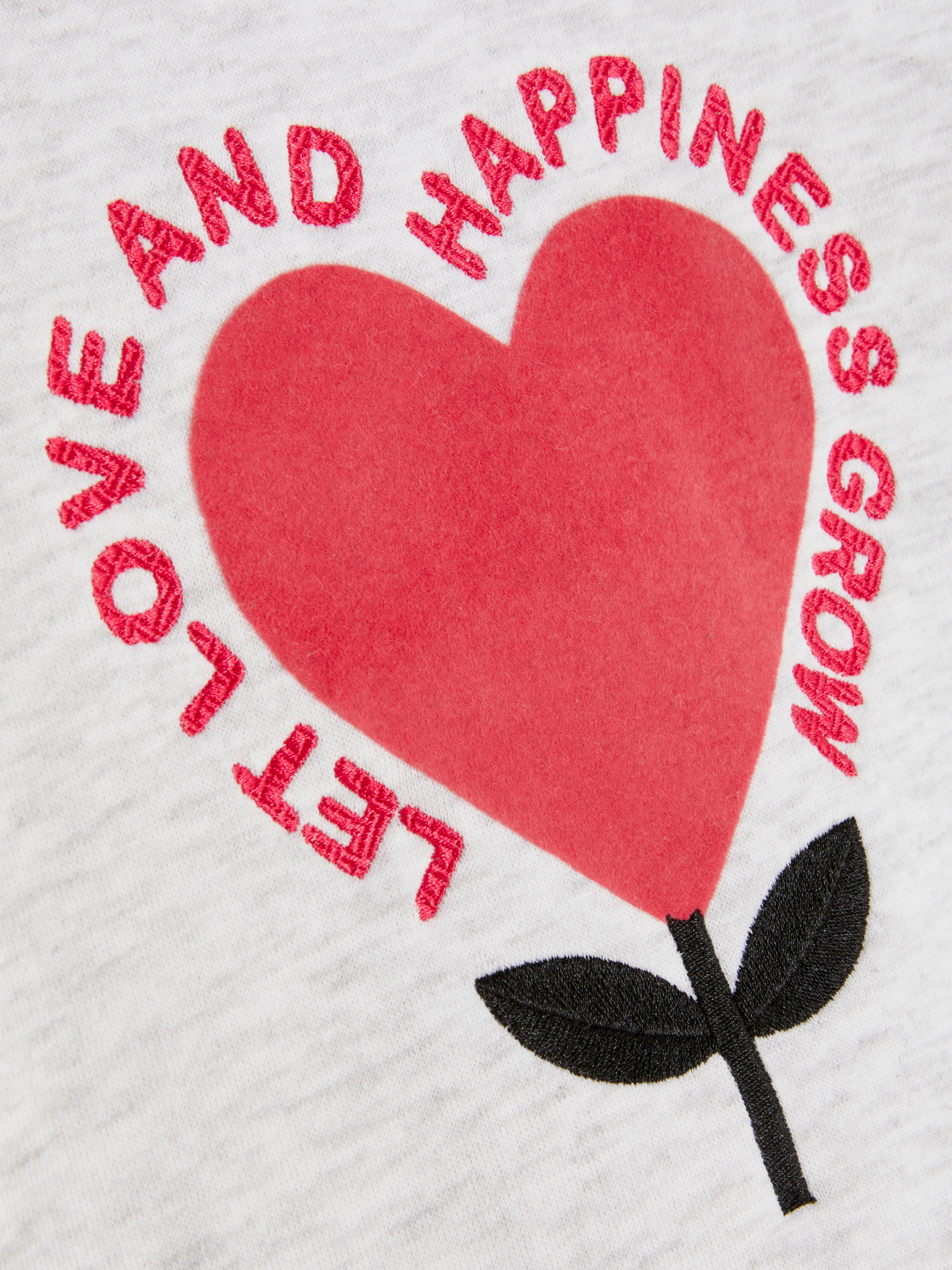 Sweatshirt mit Flockdetail
