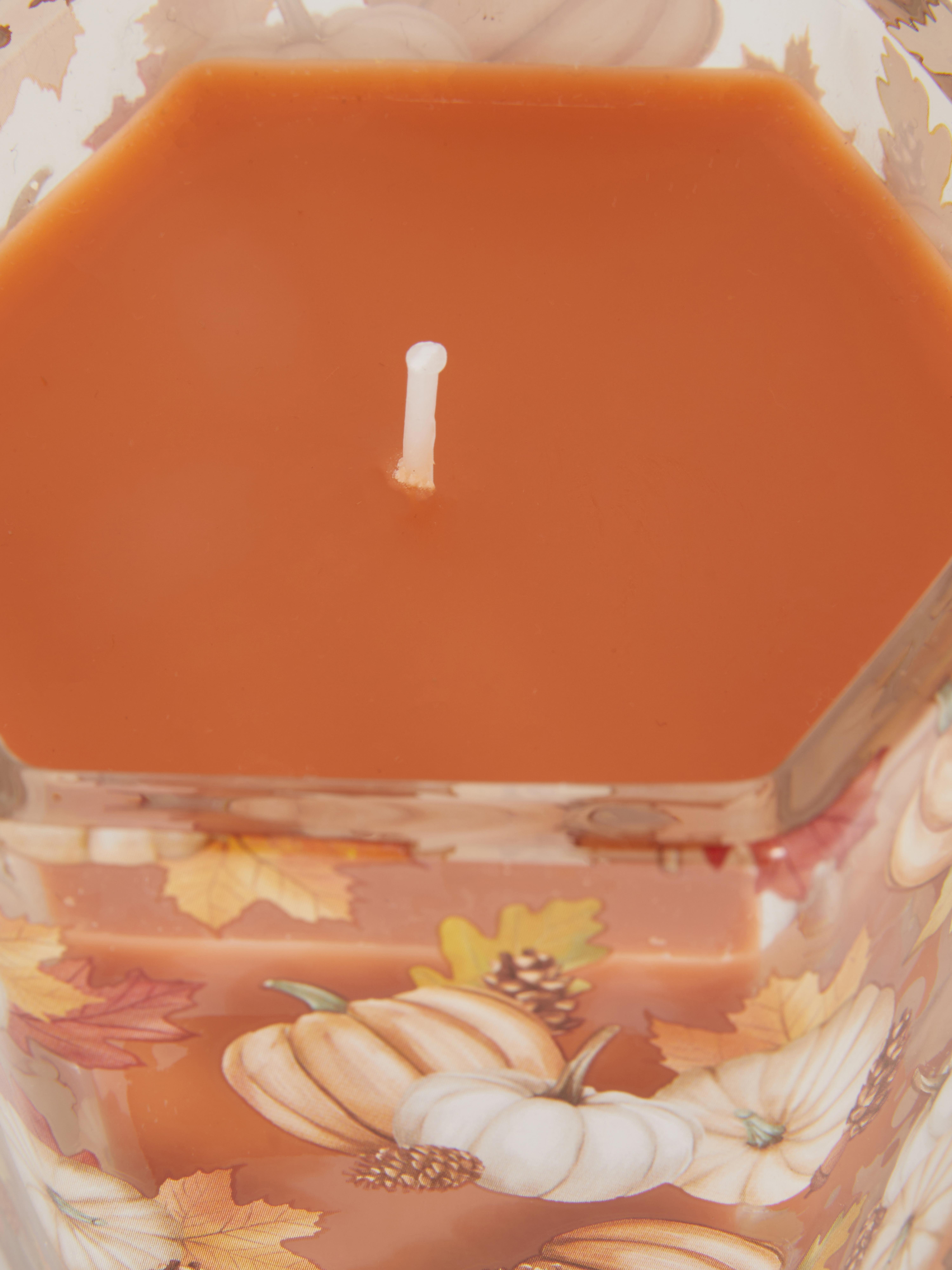 Hexagonal Floral Candle Jar