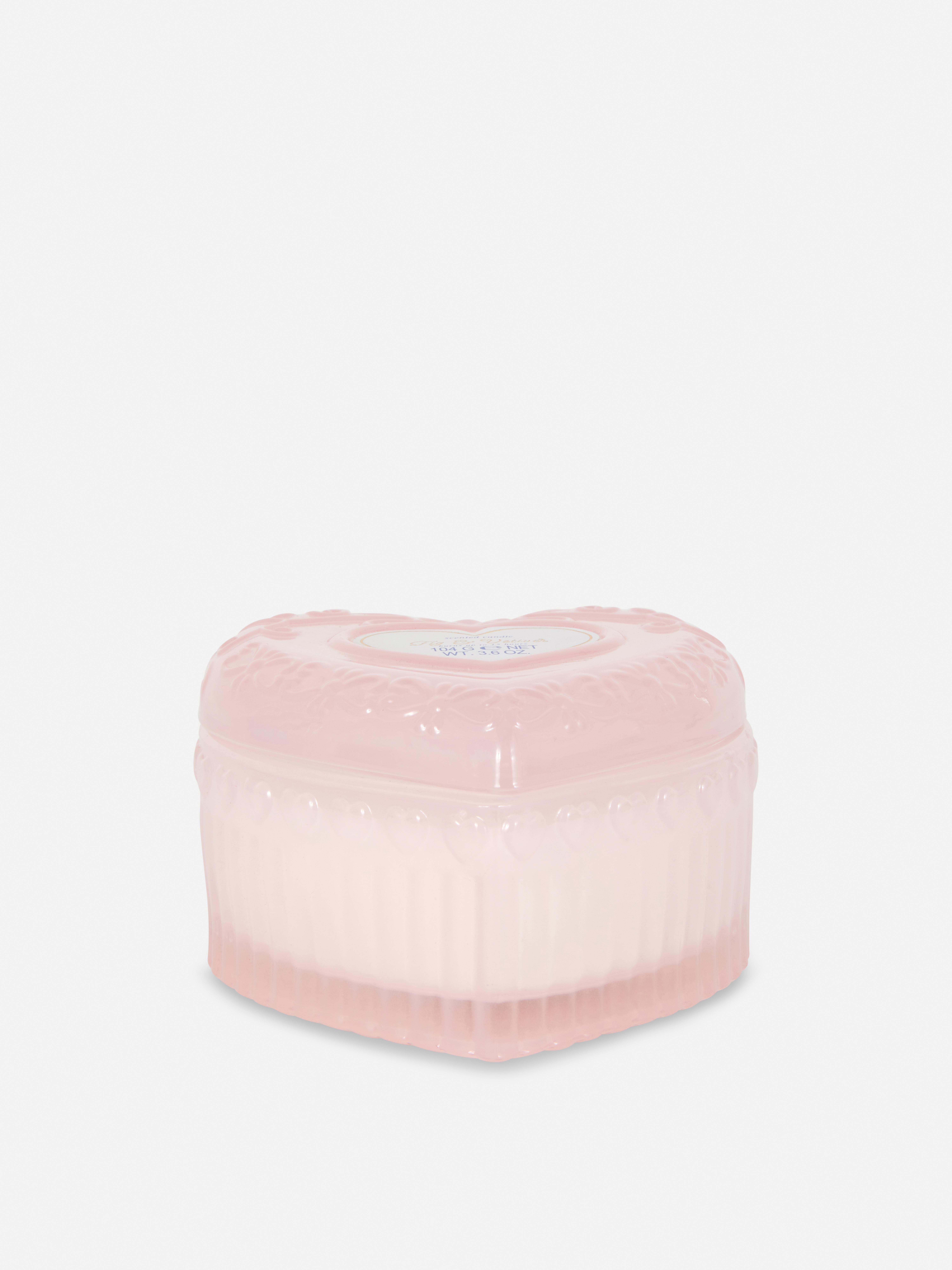 Candle In Heart Shaped Container