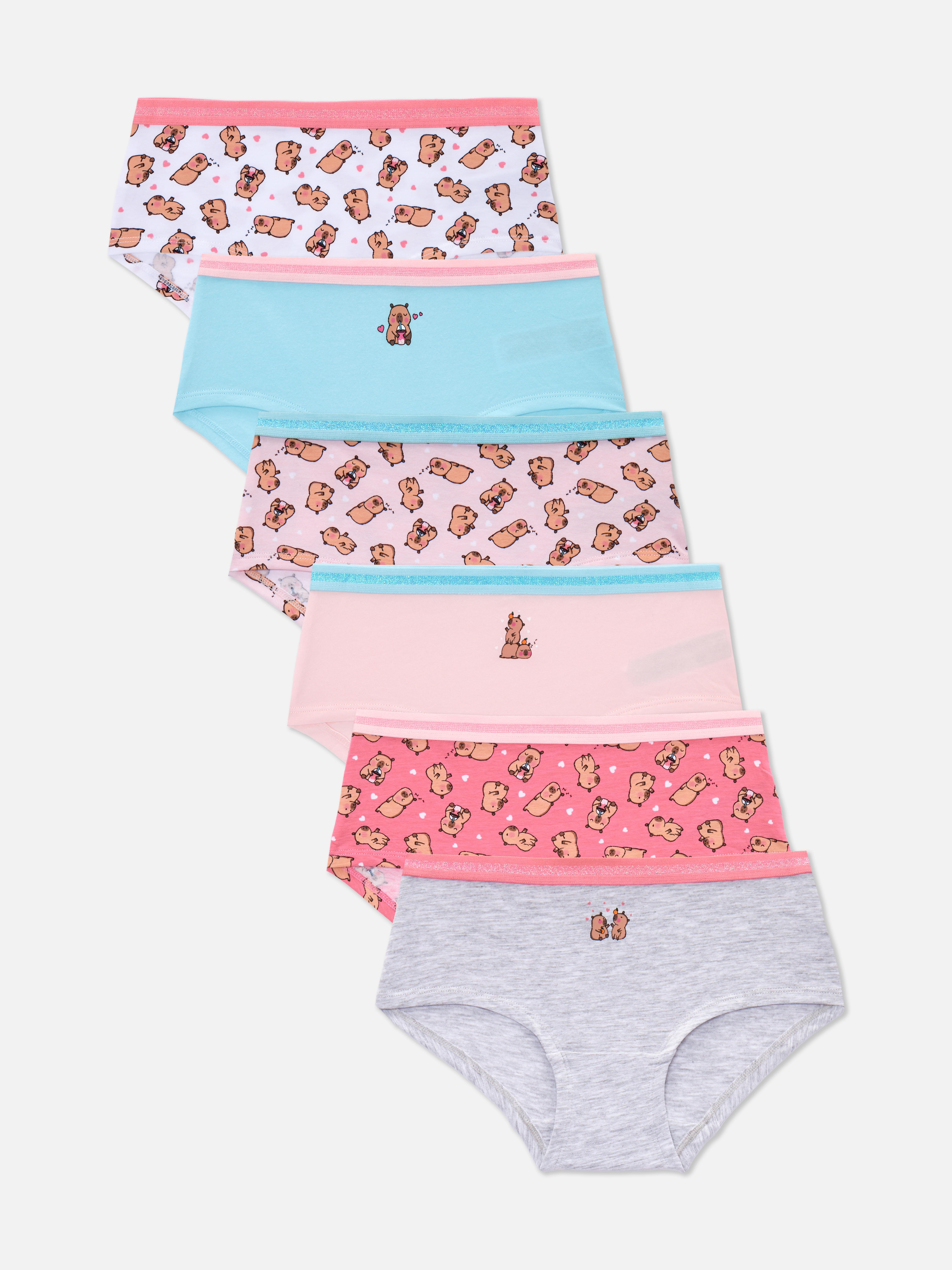 6-Pack Capybara Hipster Briefs