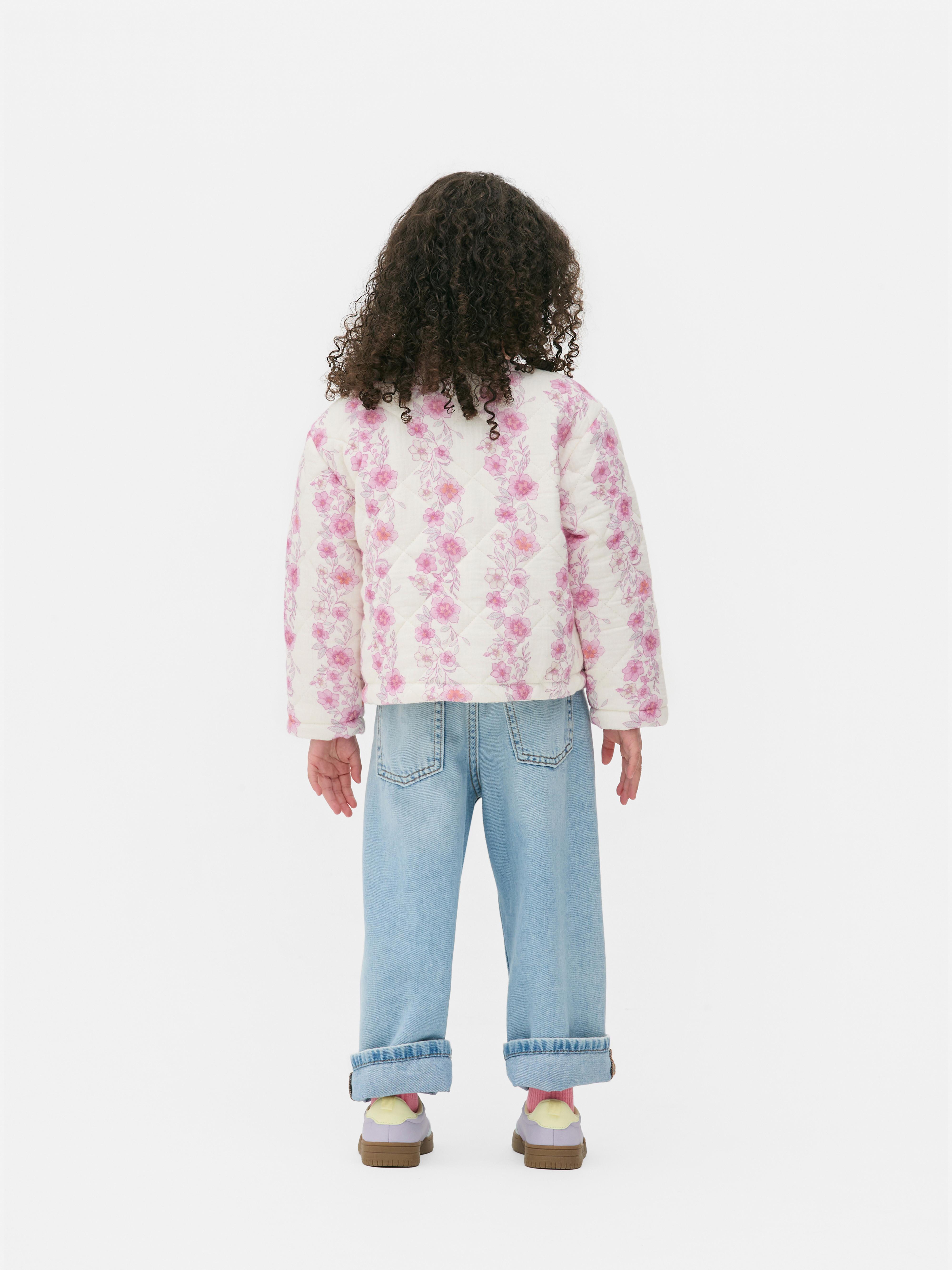 Steppjacke mit Blumenmuster