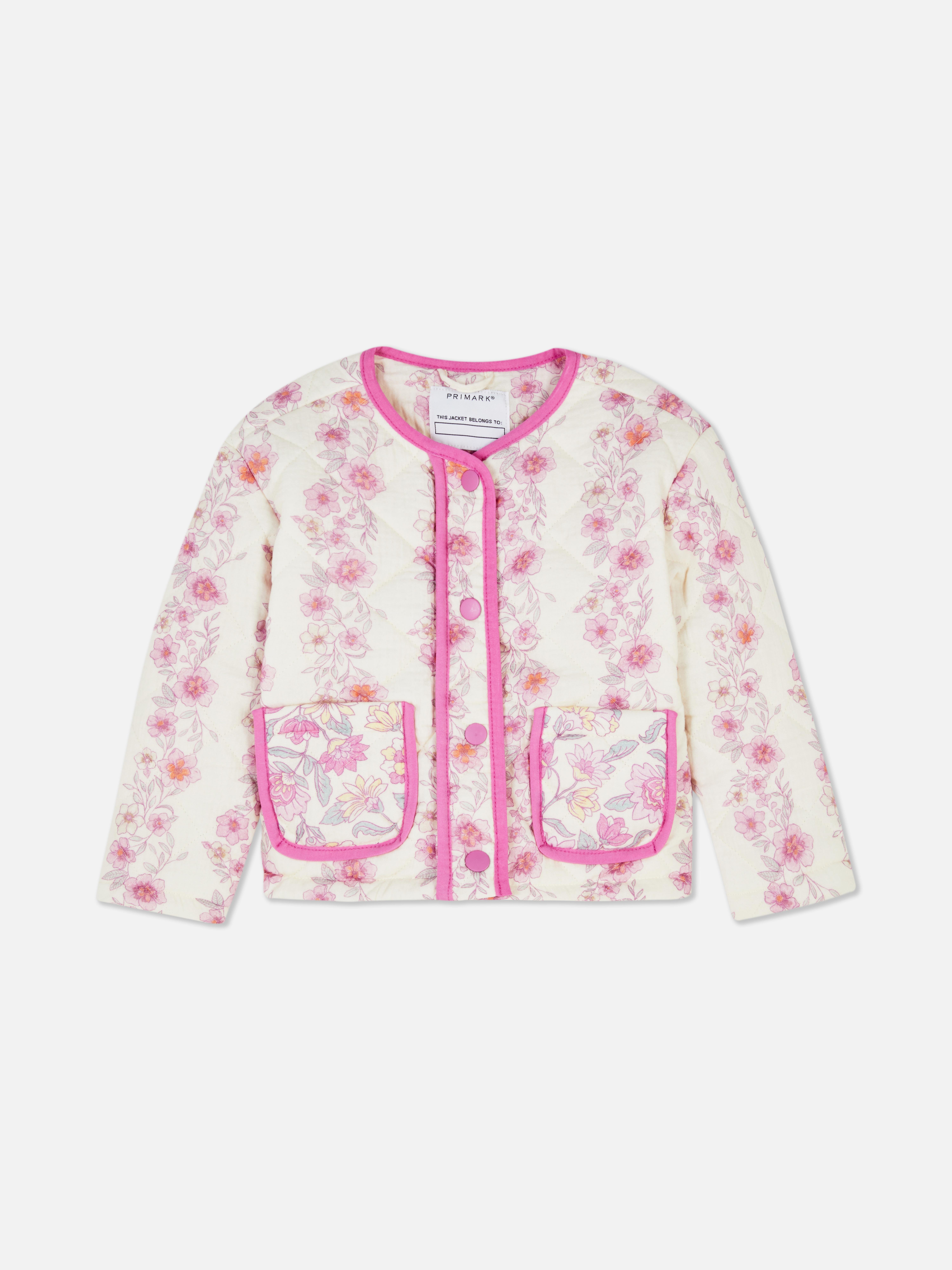 Steppjacke mit Blumenmuster
