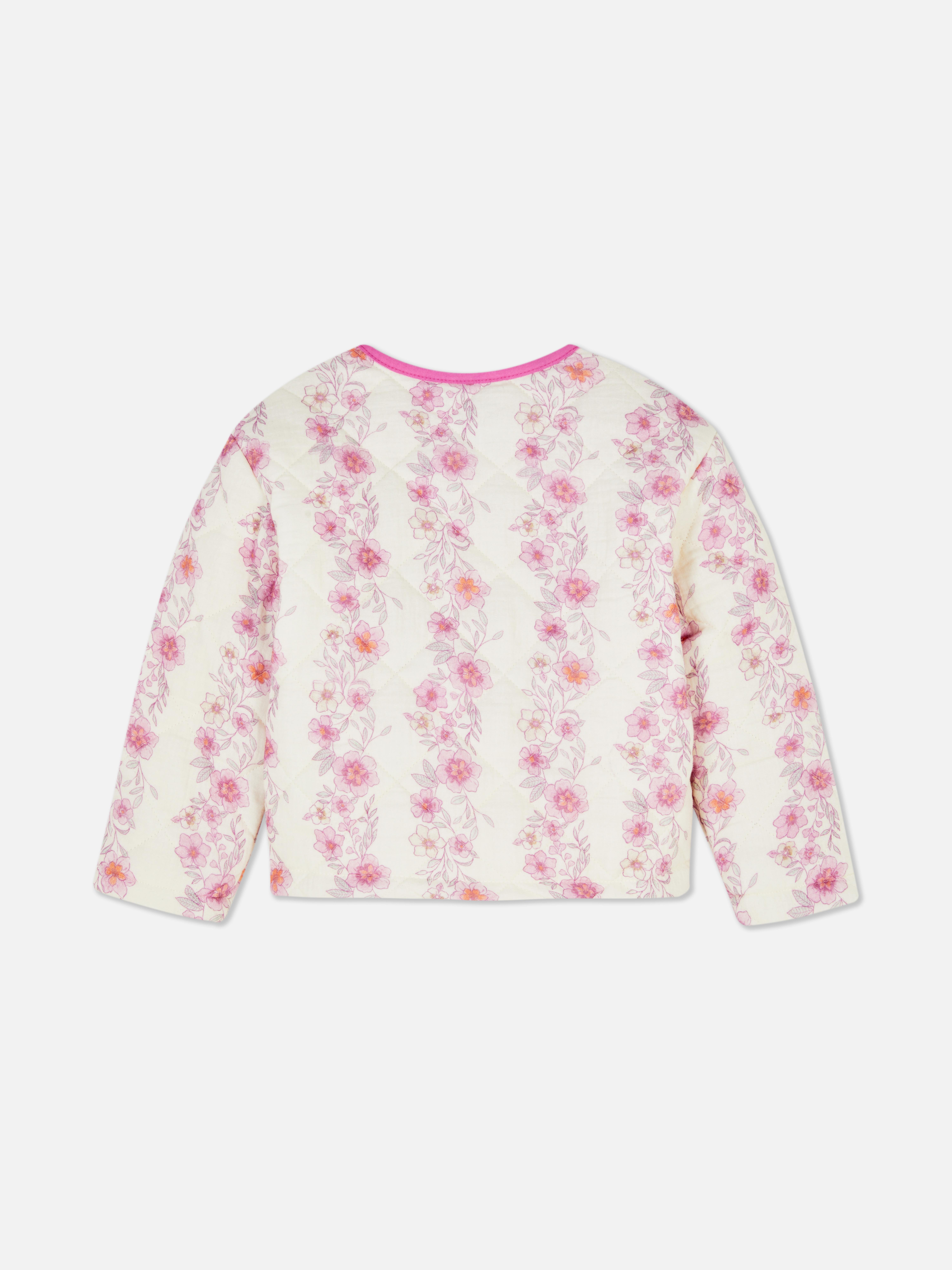 Steppjacke mit Blumenmuster