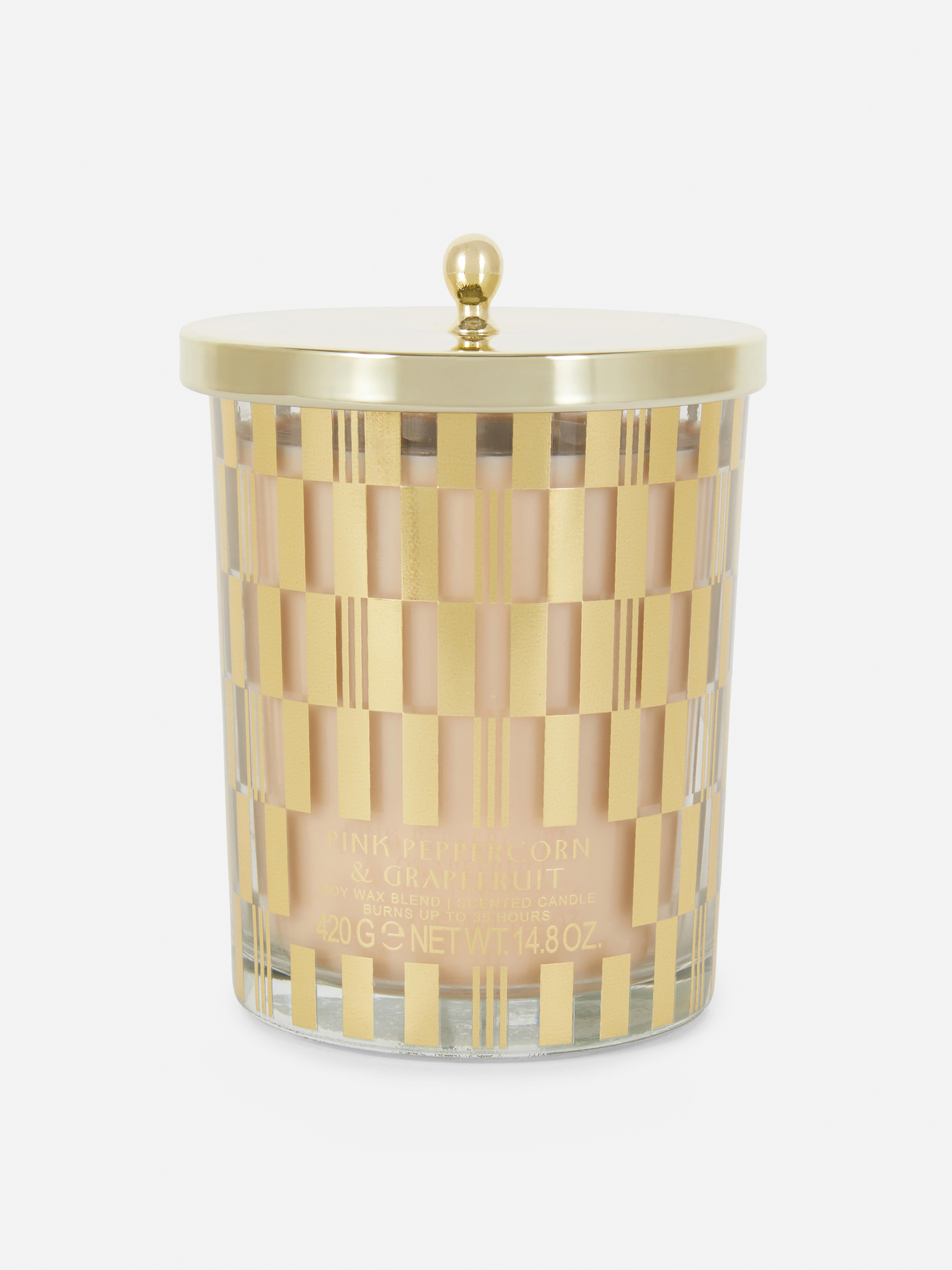 Geurkaars in decoratieve pot Goudkleurig