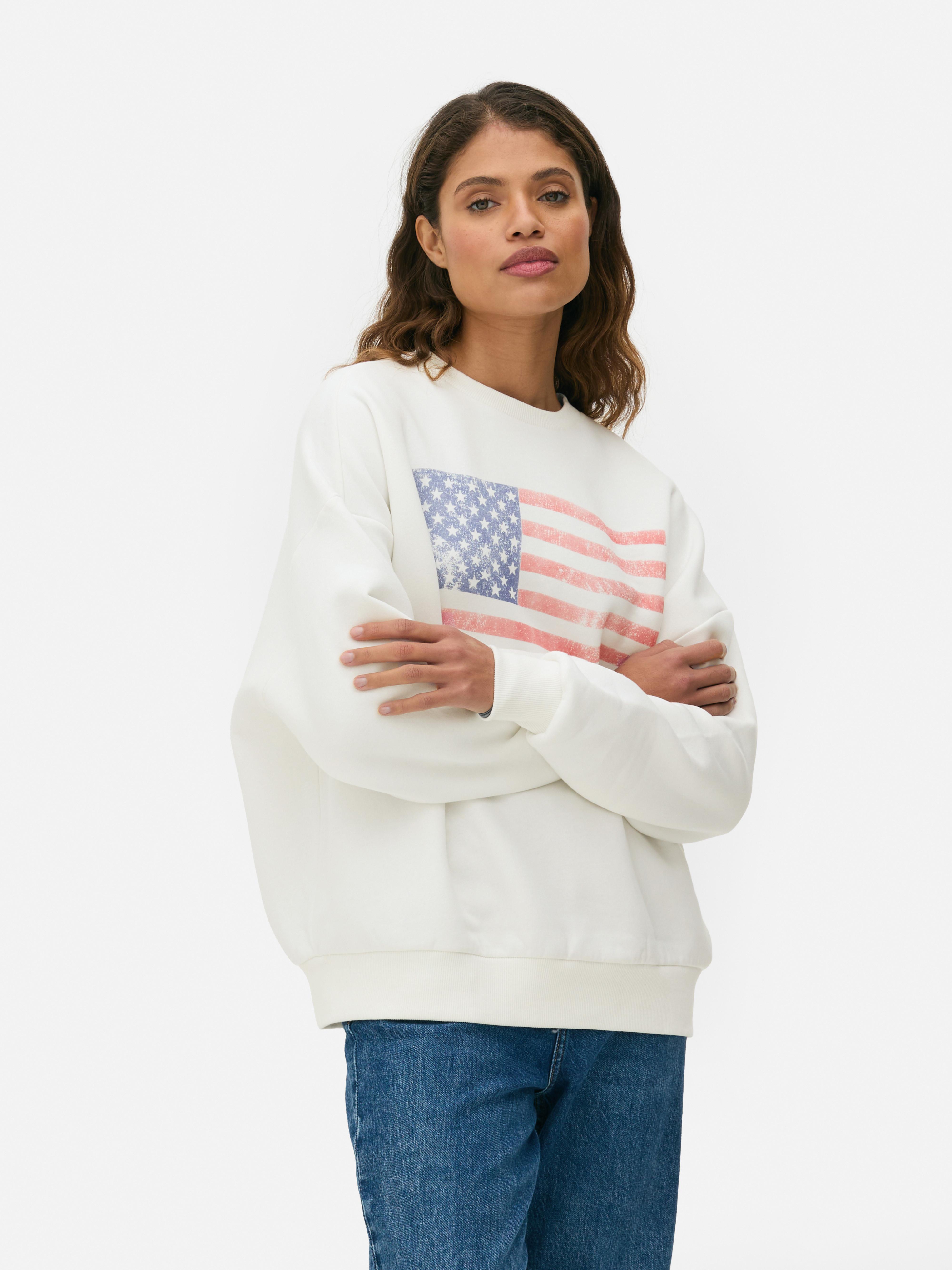 Capsule collection flag print sweatshirt best sale