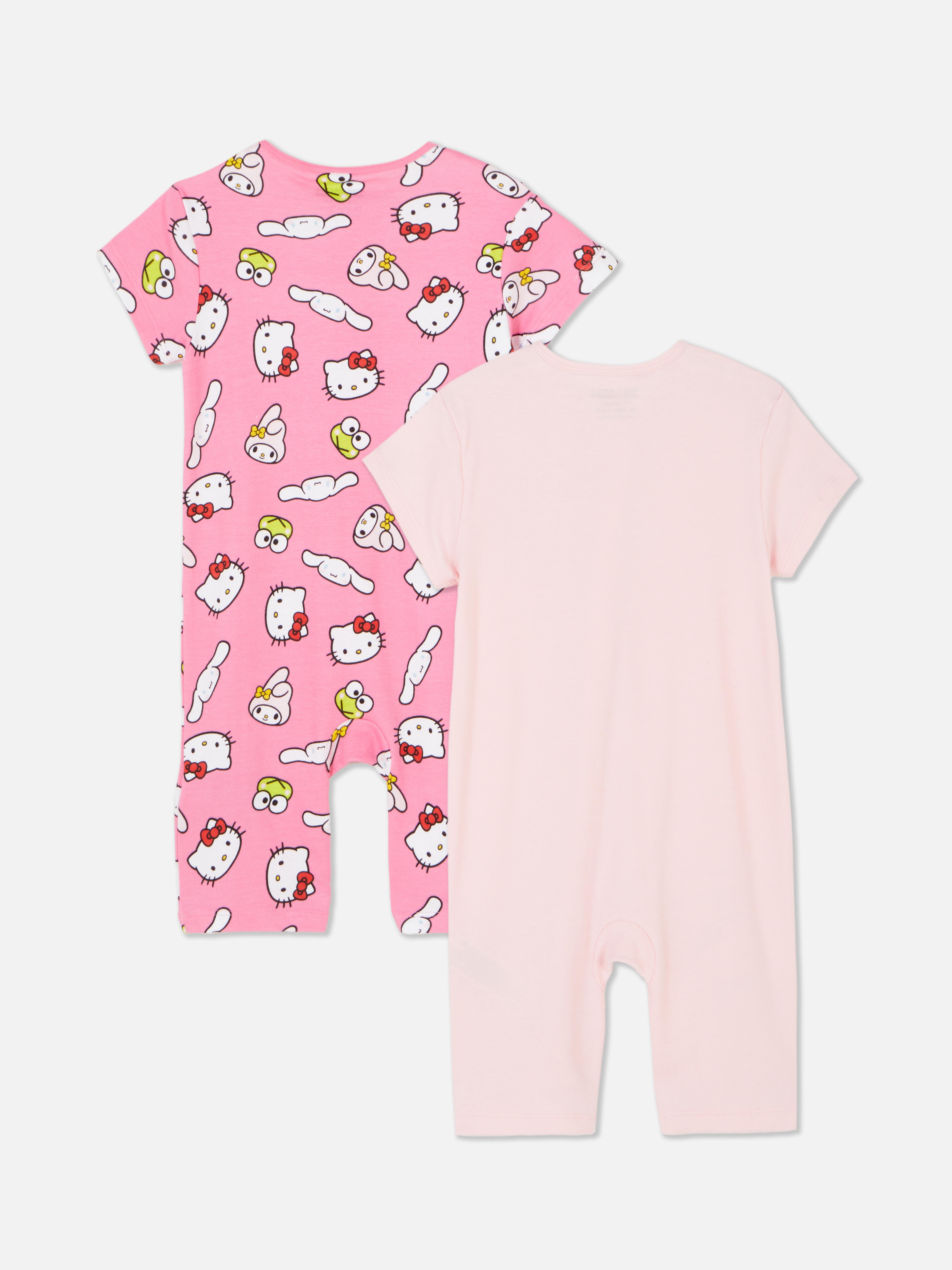 2pk Hello Kitty and Friends Zip-Up Rompers