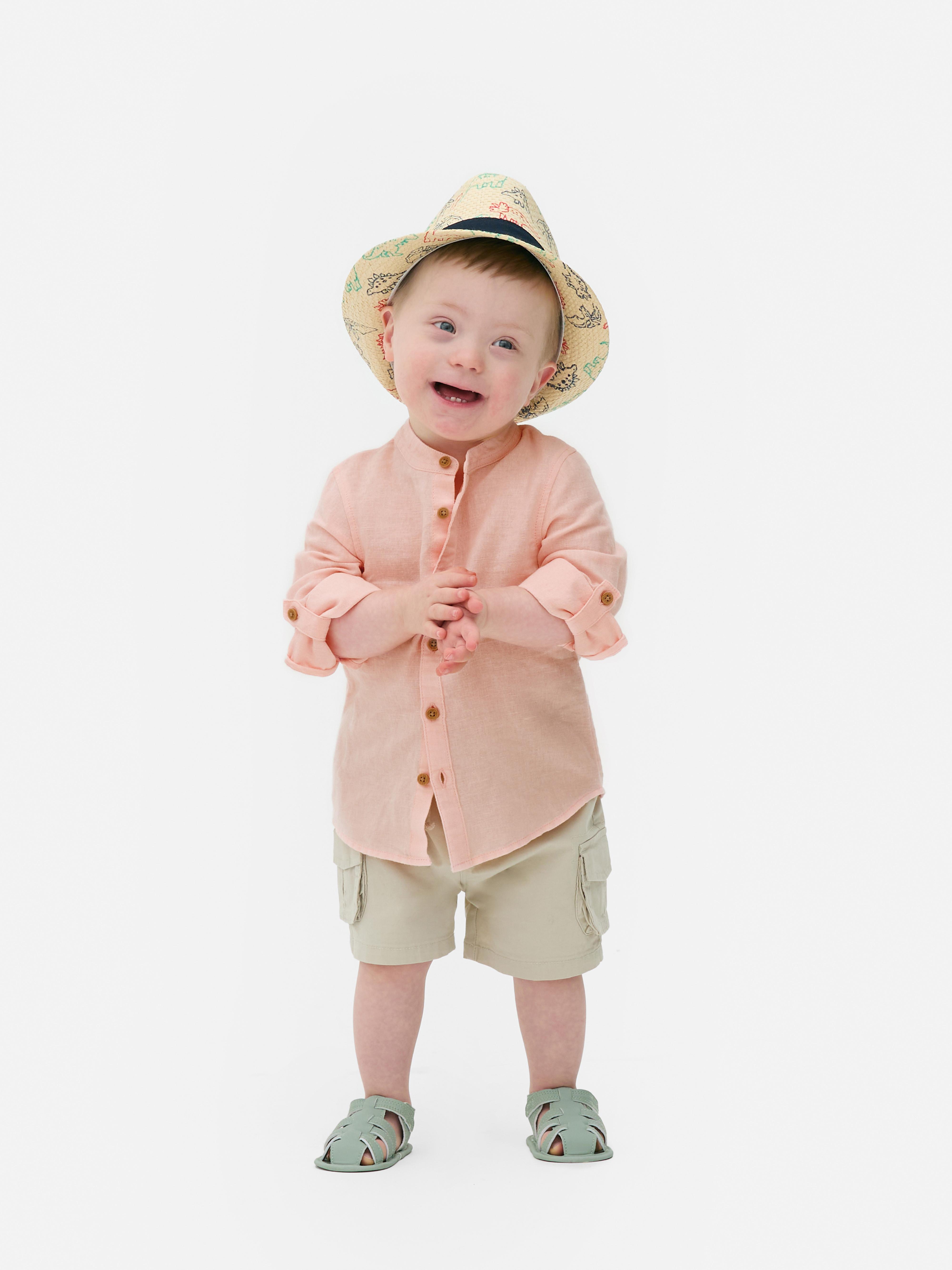 Camisa manga comprida mistura linho