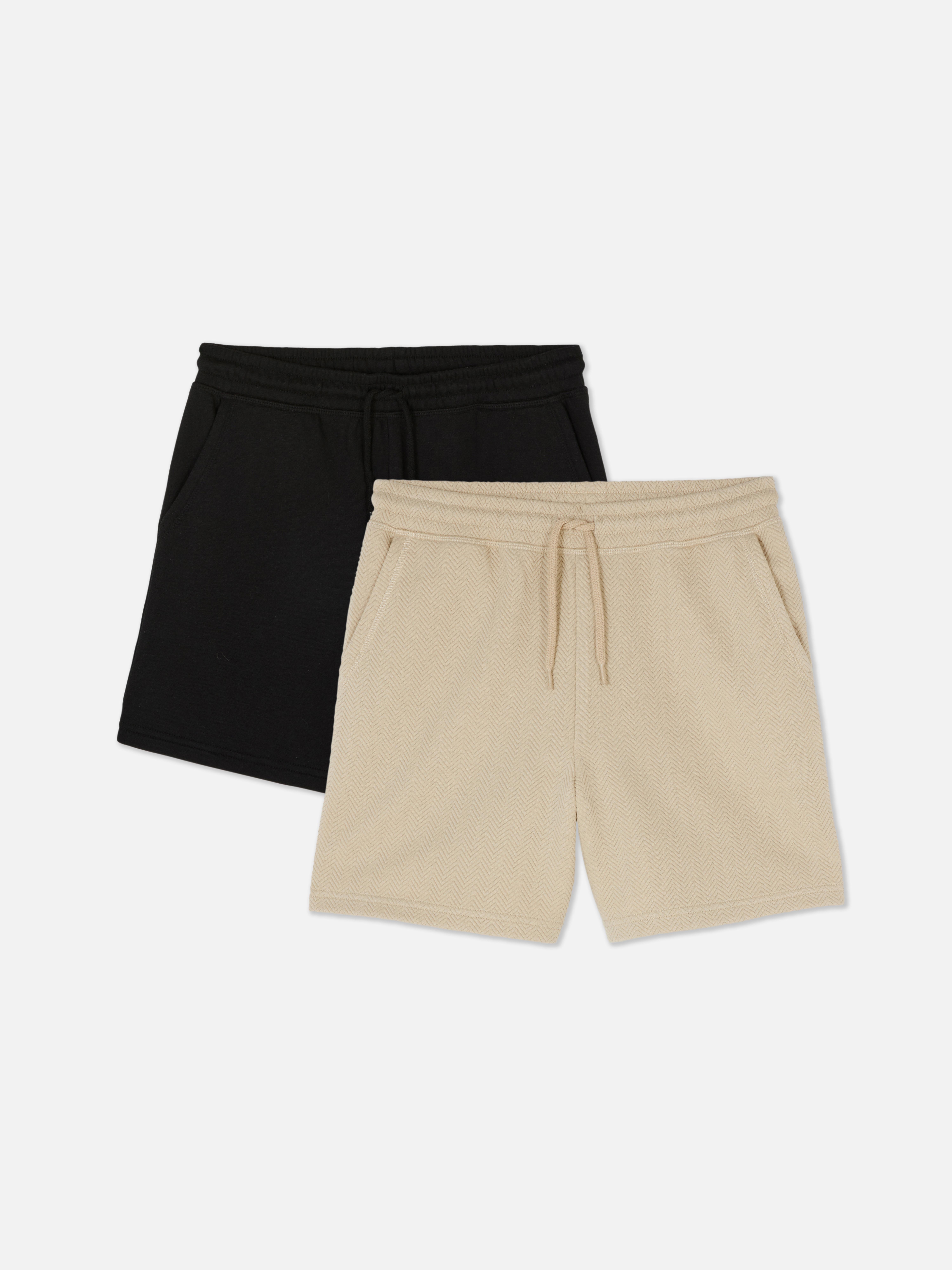 Elastische shorts, set van 2